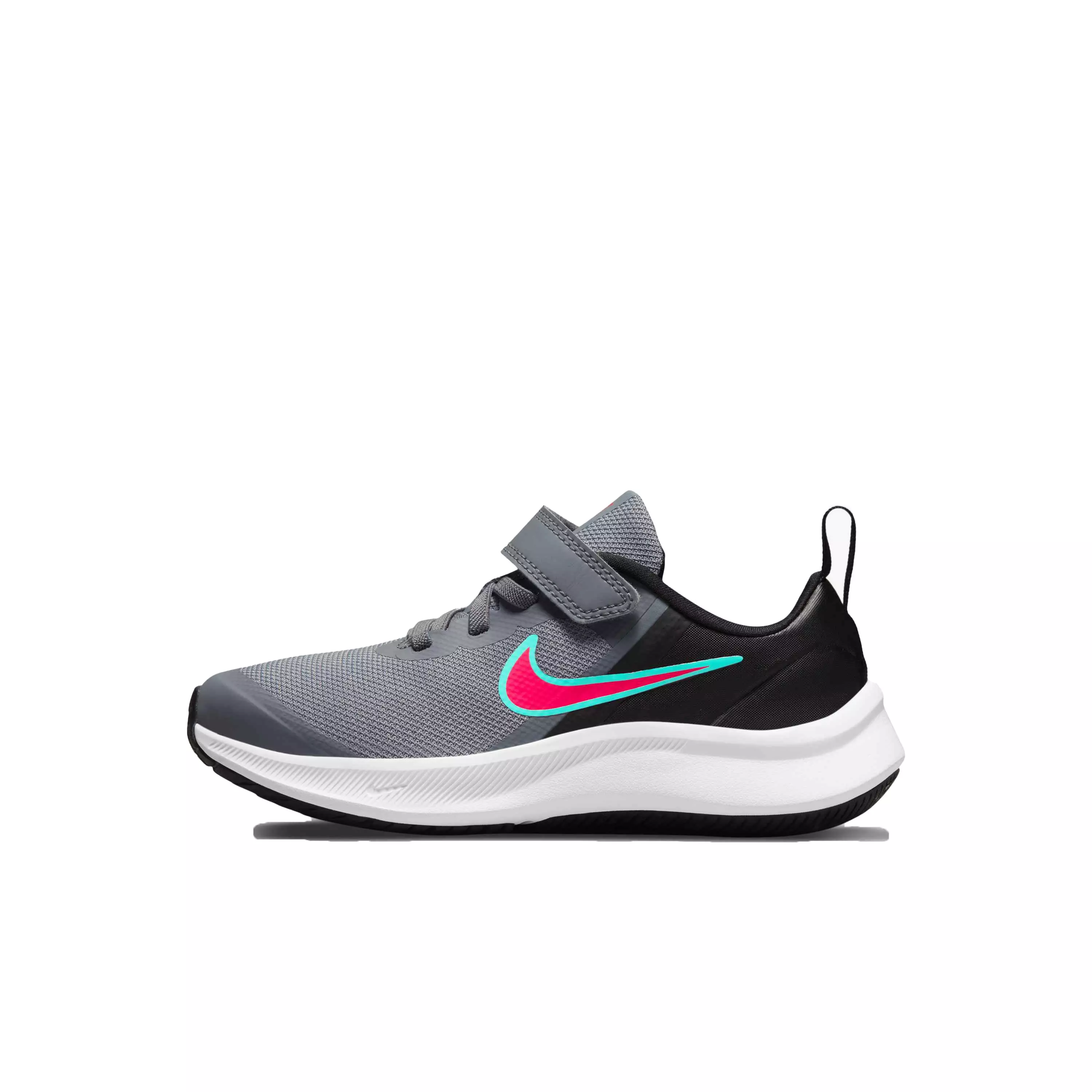 Nike Star Runner 3 "Smoke Grey/Siren Red/Black" Preschool Boys' Running Shoe - GREY