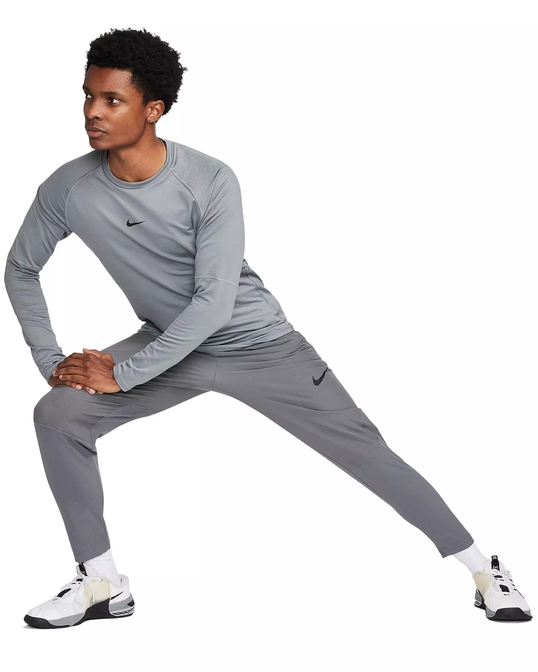 Nike Men's Pro Warm Long-Sleeve Top - GREY