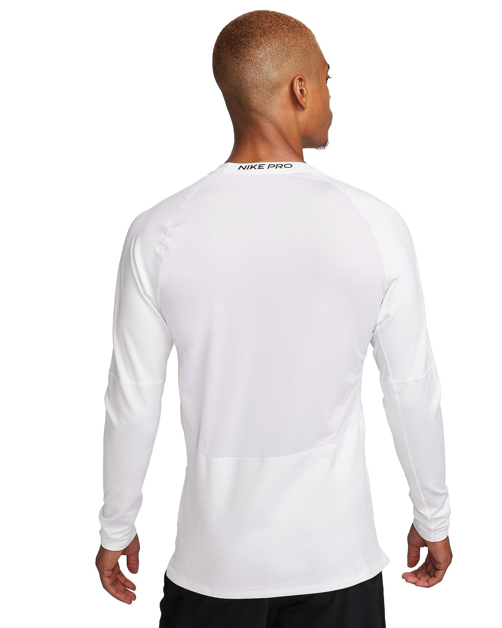 Nike Men's Pro Warm Long-Sleeve Top - WHITE Thumbnail View 2