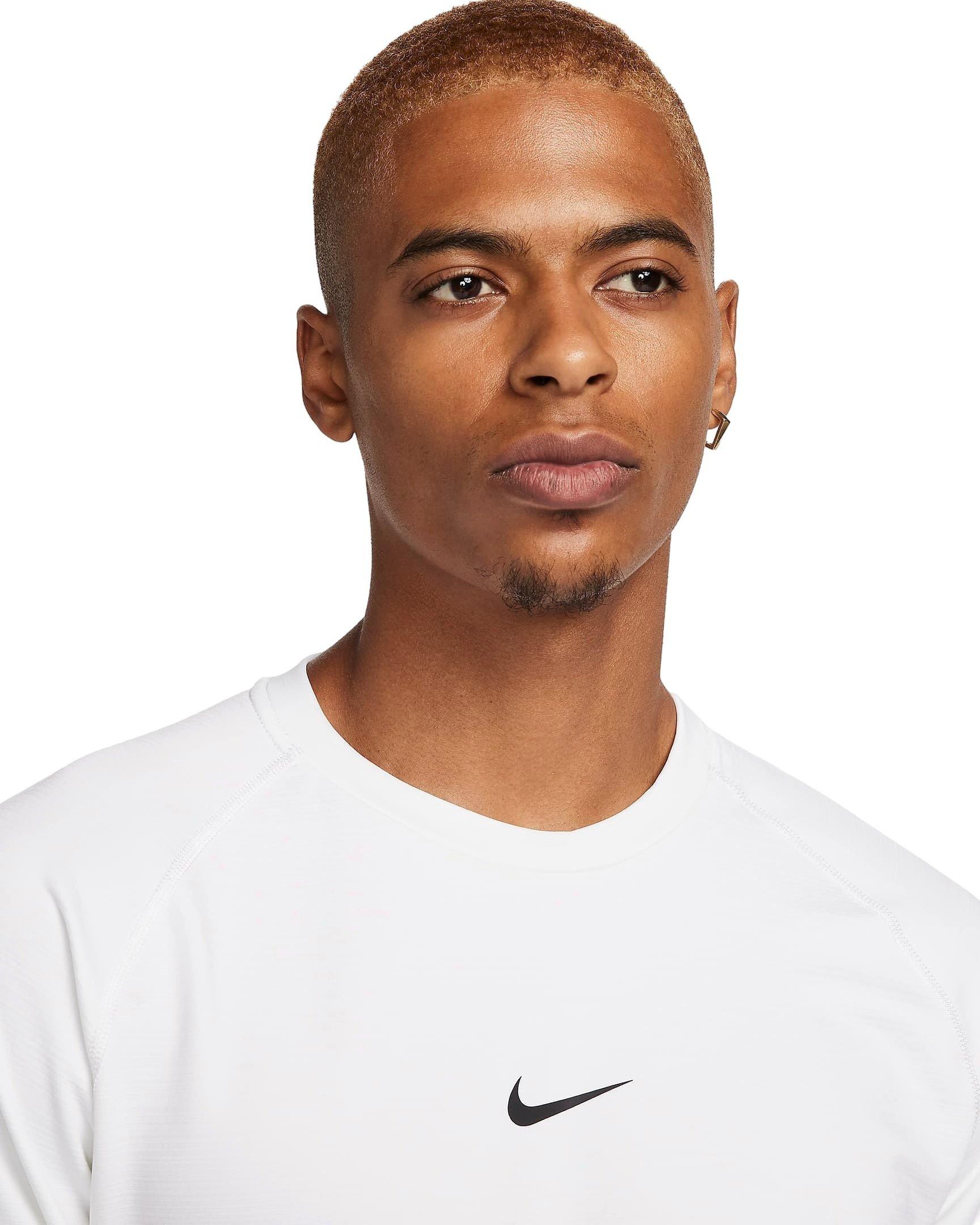 Nike Men's Pro Warm Long-Sleeve Top - WHITE Thumbnail View 3