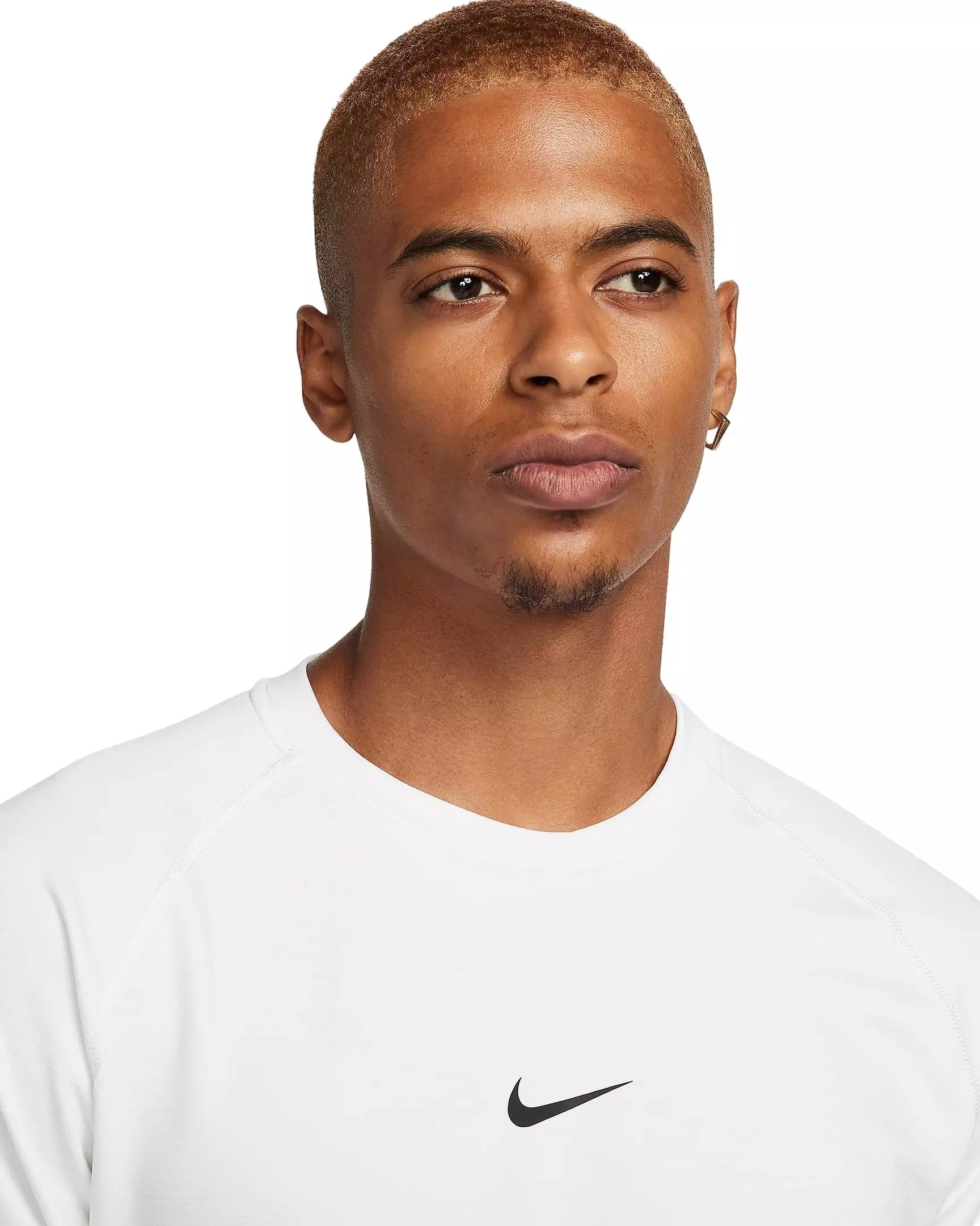 Nike Men's Pro Warm Long-Sleeve Top - WHITE