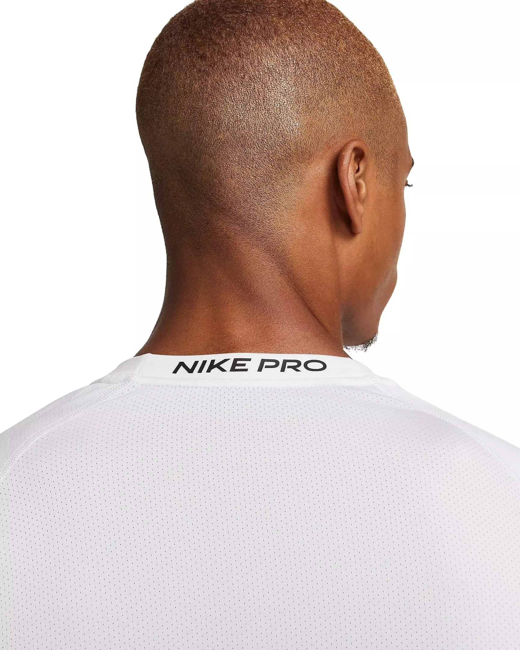 Nike Men's Pro Warm Long-Sleeve Top - WHITE