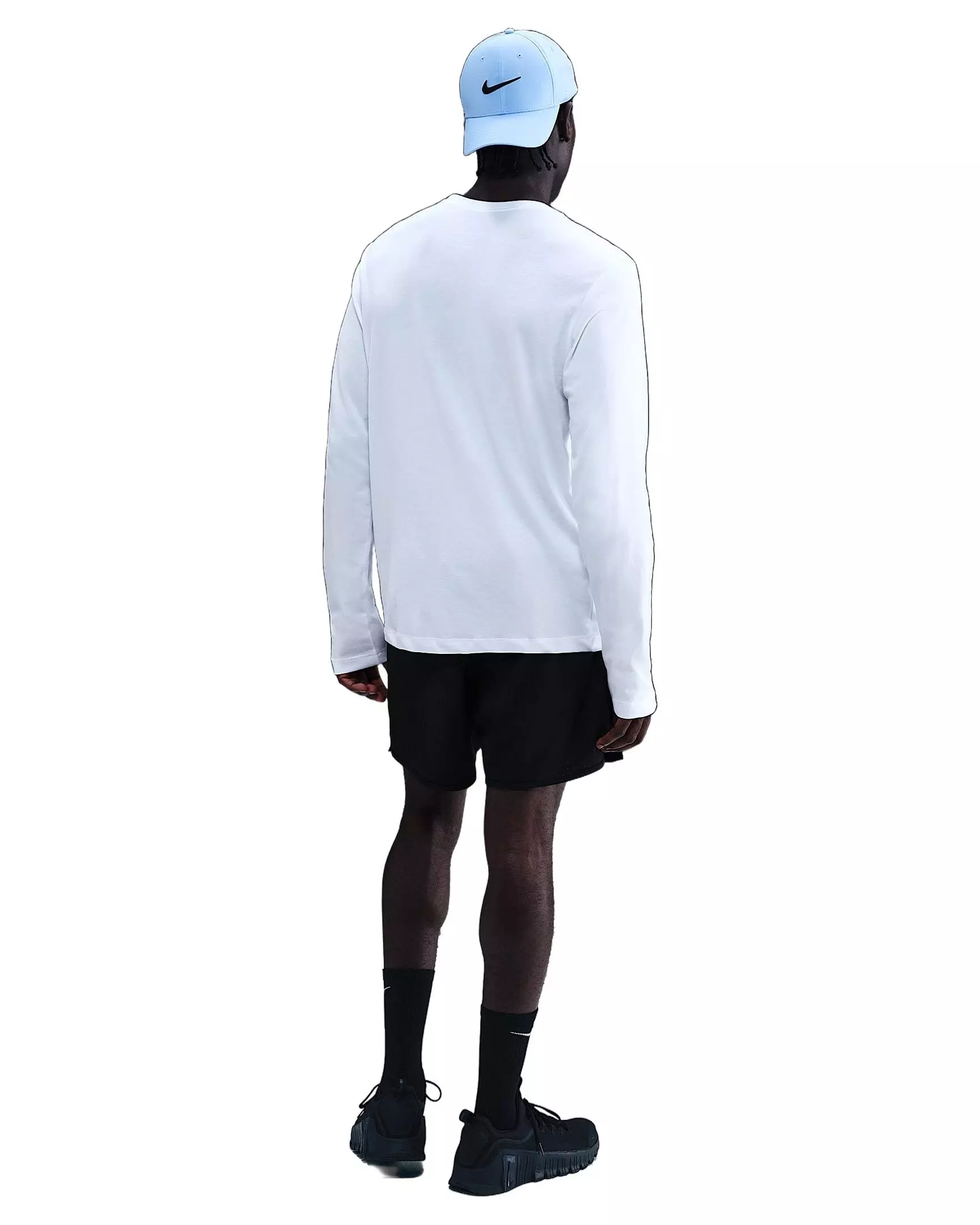 Nike Men's Dri-FIT Long-Sleeve Print Pack T-Shirt - WHITE