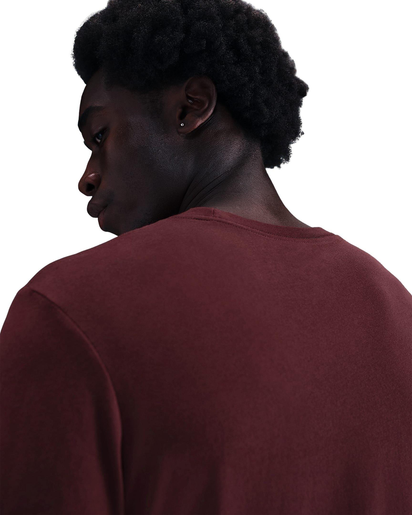 Nike Men's Dri-FIT Long-Sleeve Print Pack T-Shirt - DK RED Thumbnail View 2