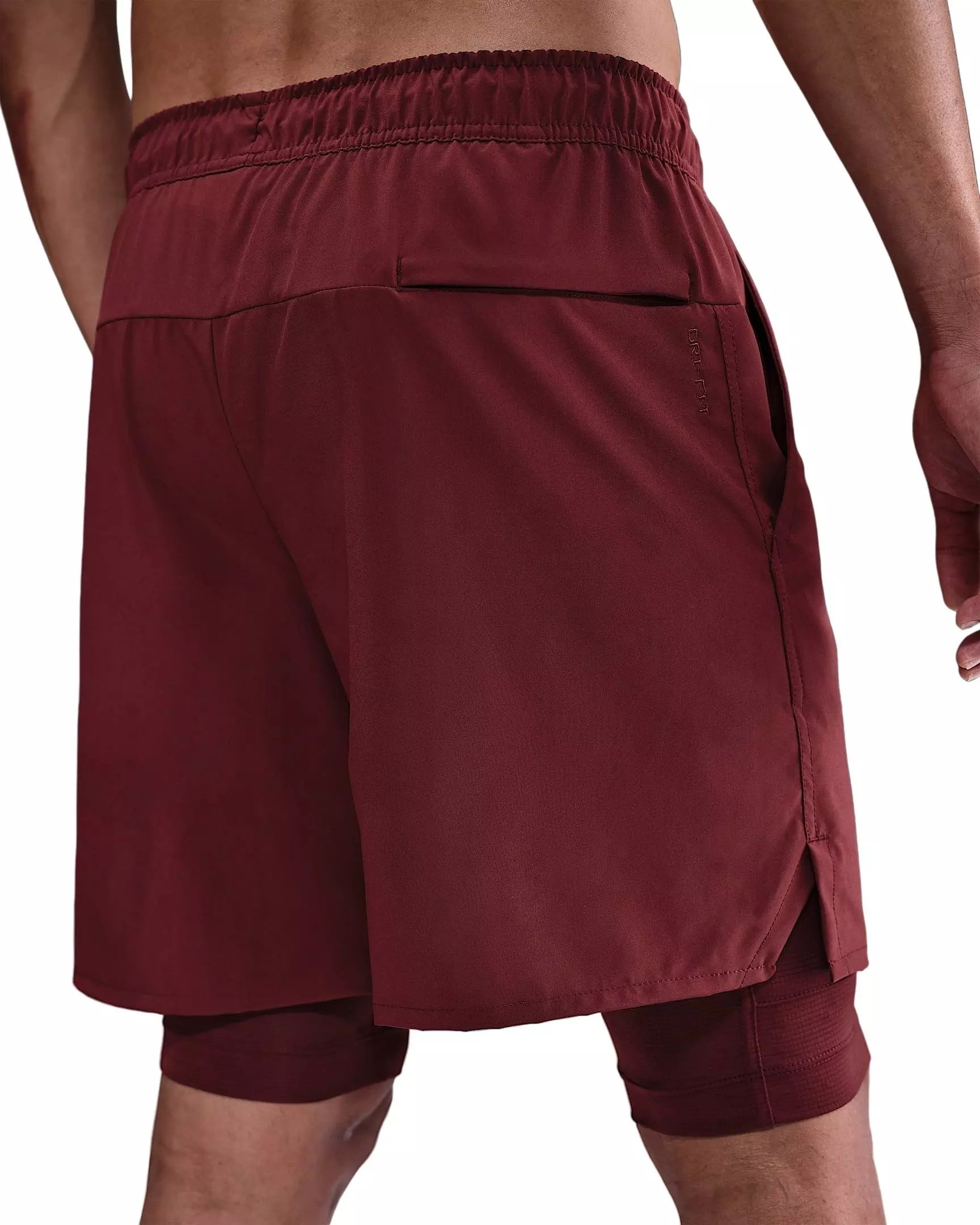 Nike Men's Unlimited Dri-FIT 7" 2-in-1 Versatile Shorts - Red Clay - DK RED
