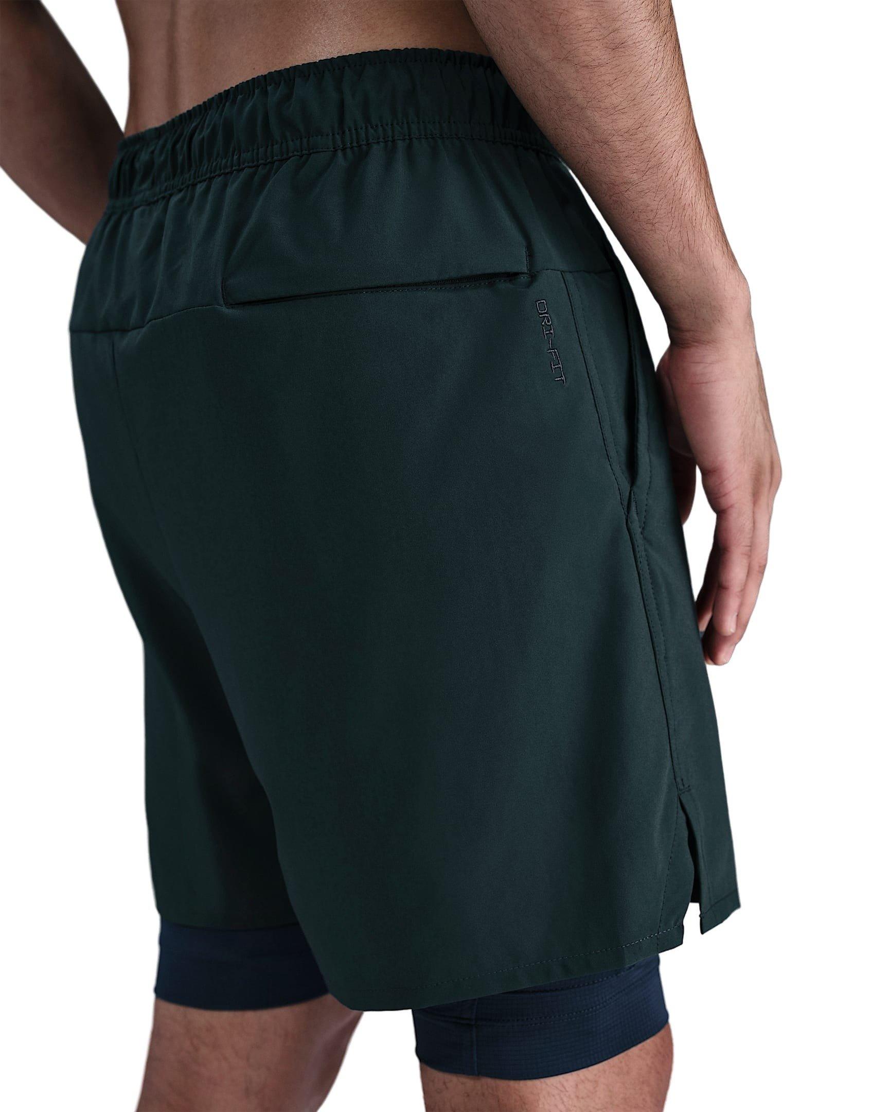 Nike Men's Unlimited Dri-FIT 7" 2-in-1 Versatile Shorts - SEAWEED GREEN Thumbnail View 2