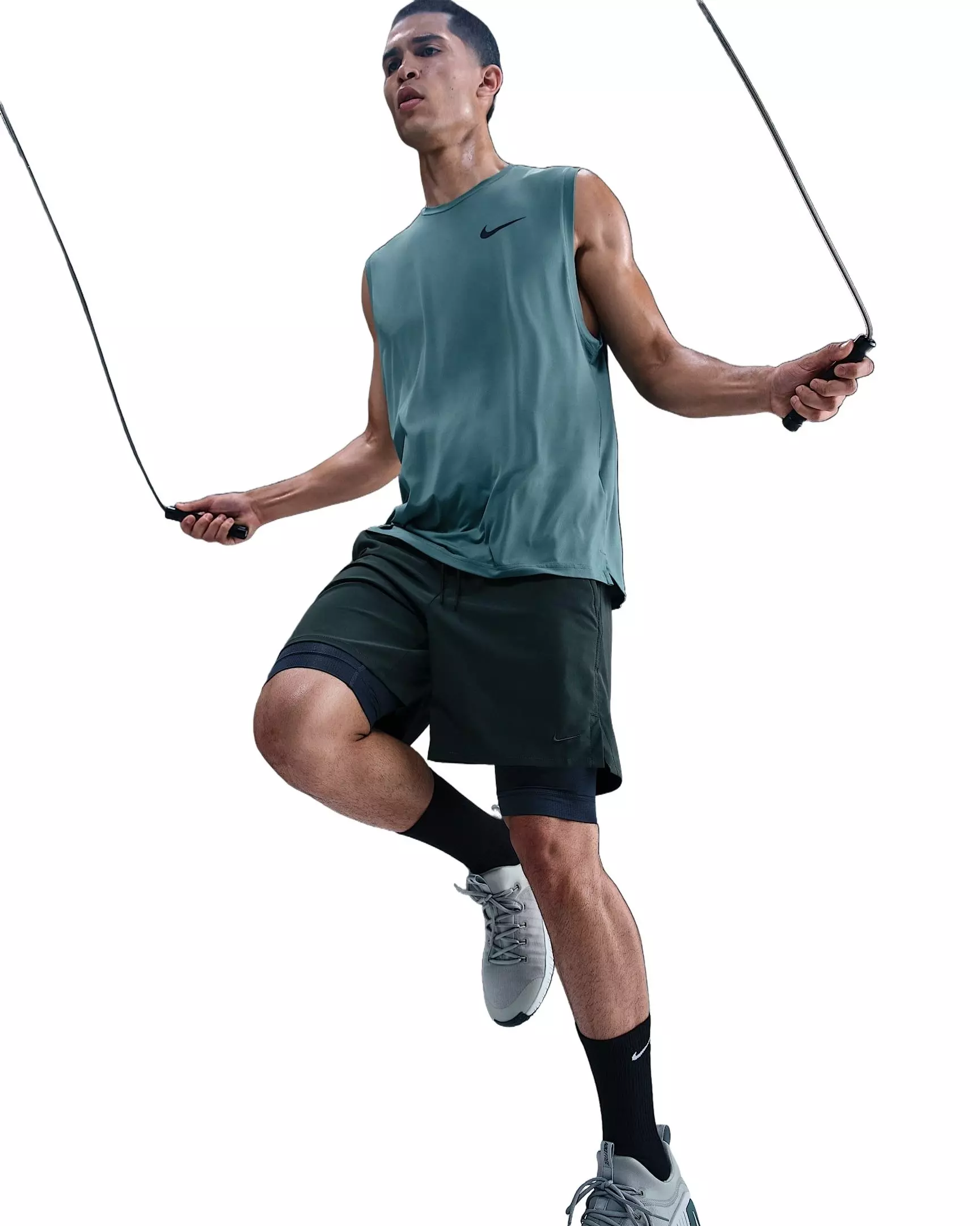 Nike Men's Unlimited Dri-FIT 7" 2-in-1 Versatile Shorts - SEAWEED GREEN