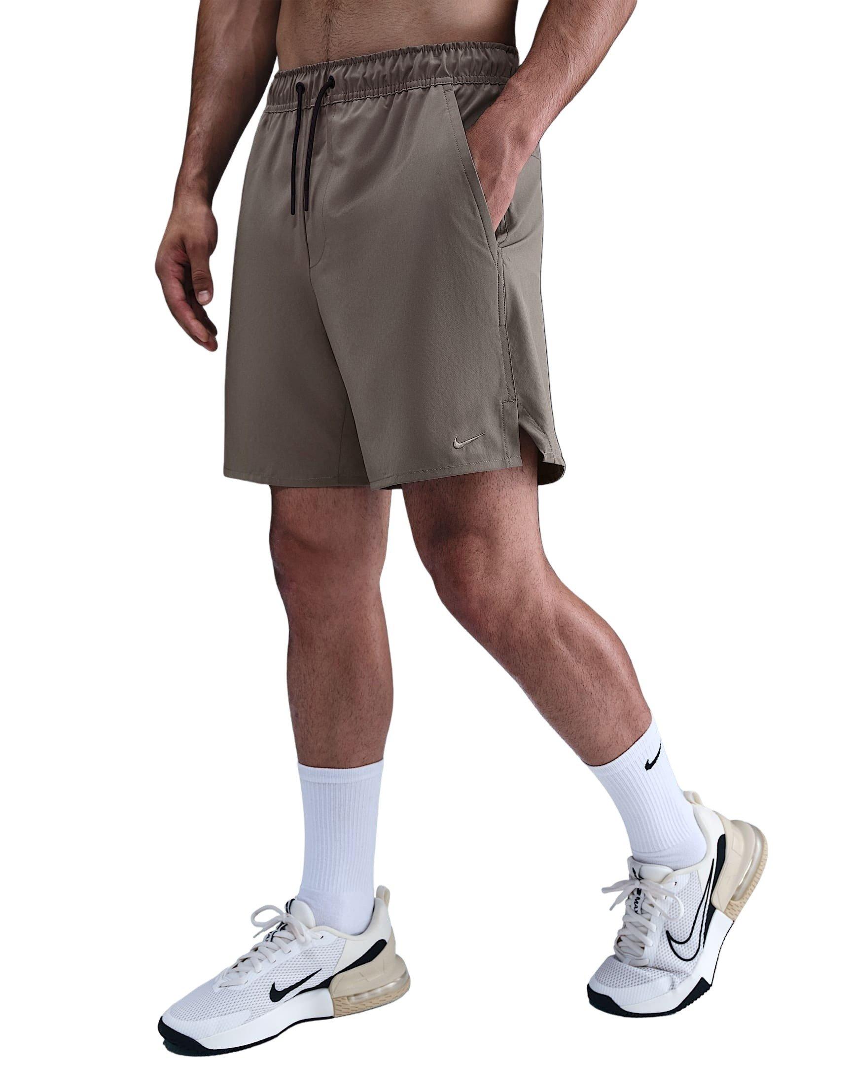 Nike Men's Unlimited Dri-FIT 7" Unlined Versatile Shorts - Matte Brown - STONE GREY Thumbnail View 1