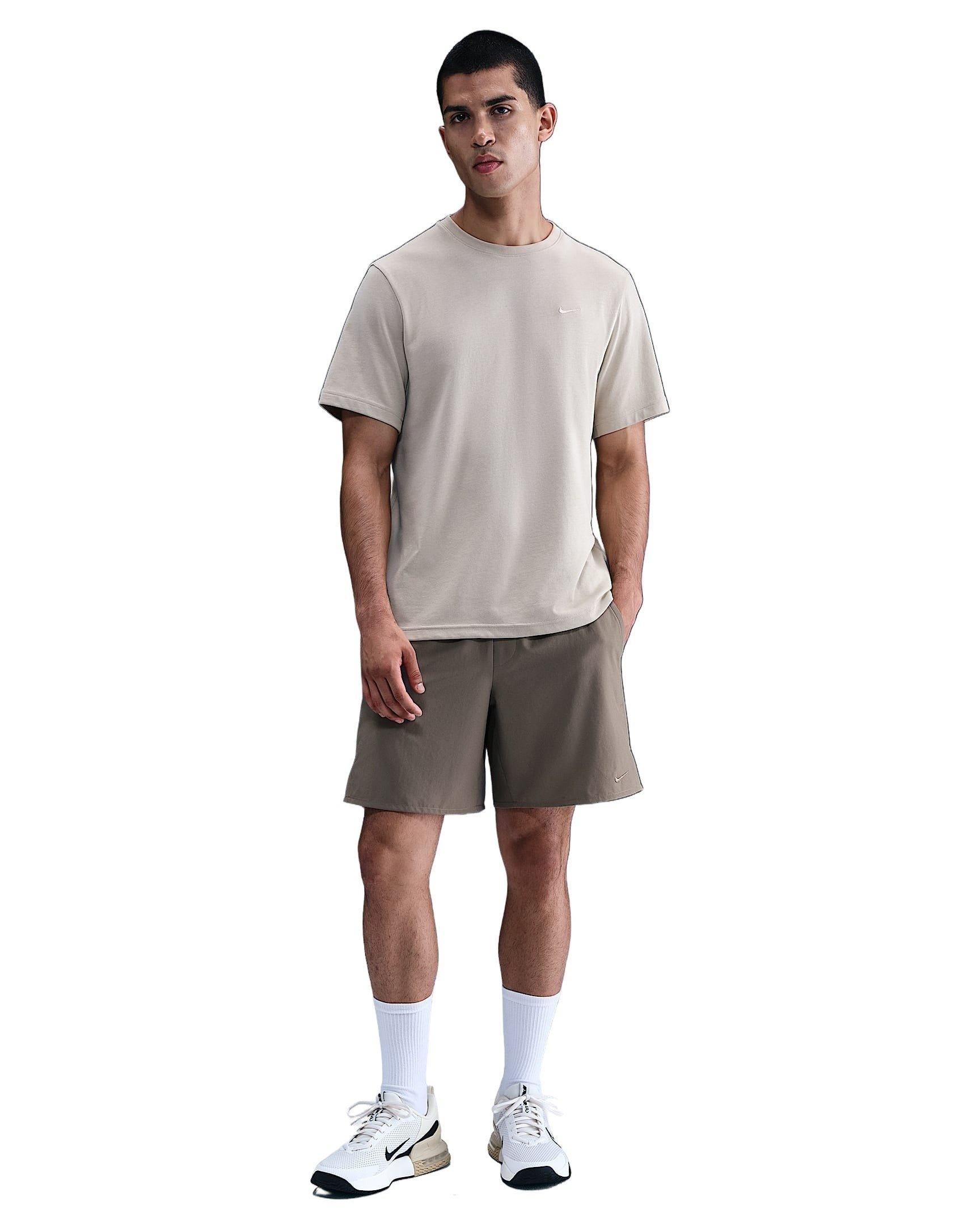 Nike Men's Unlimited Dri-FIT 7" Unlined Versatile Shorts - STONE GREY Thumbnail View 4