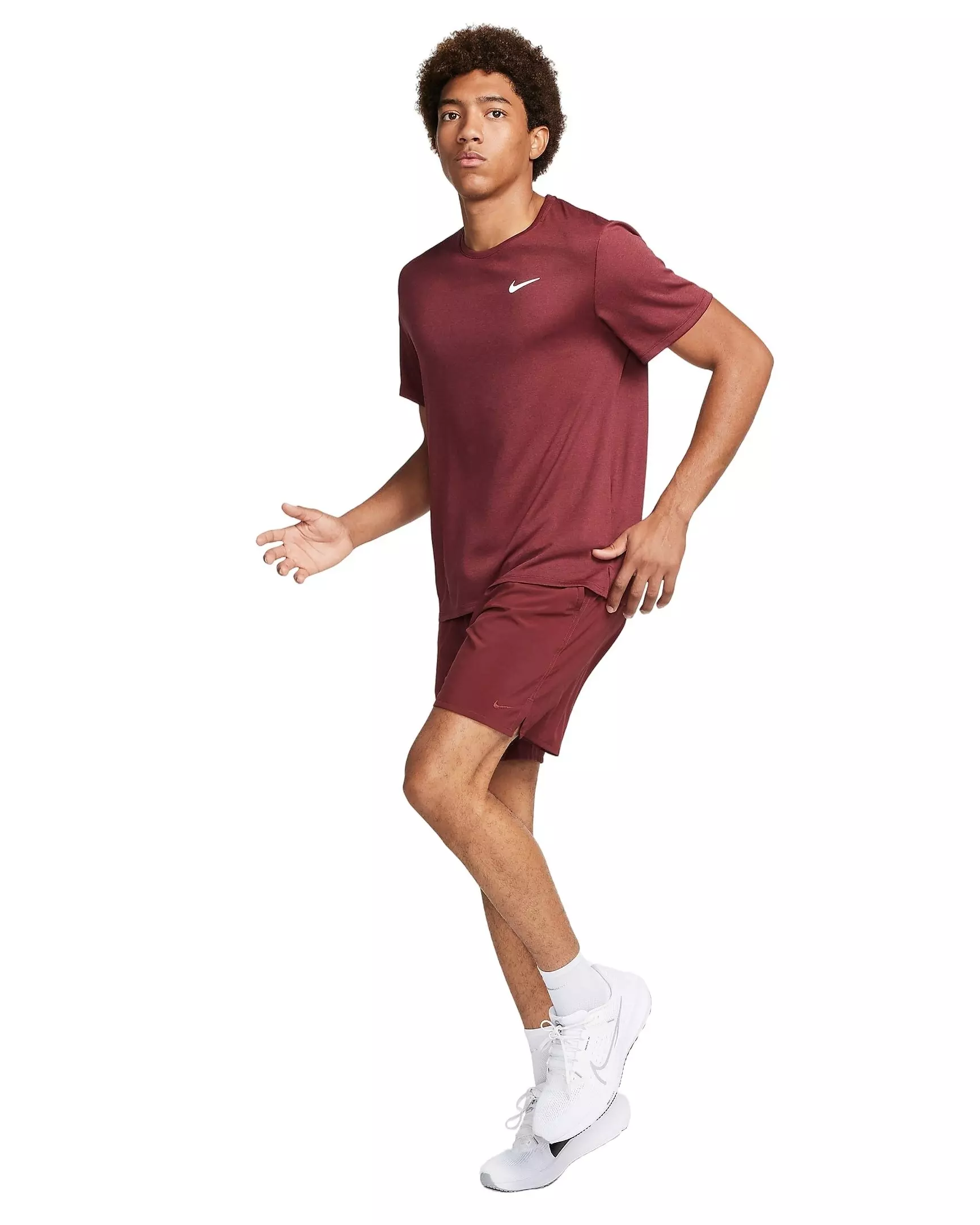 Nike Men's Unlimited Dri-FIT 7" Unlined Versatile Shorts - Matte Brown - DK RED