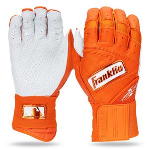 Franklin Sports MLB Adult Powerstrap Batting Gloves - Orange