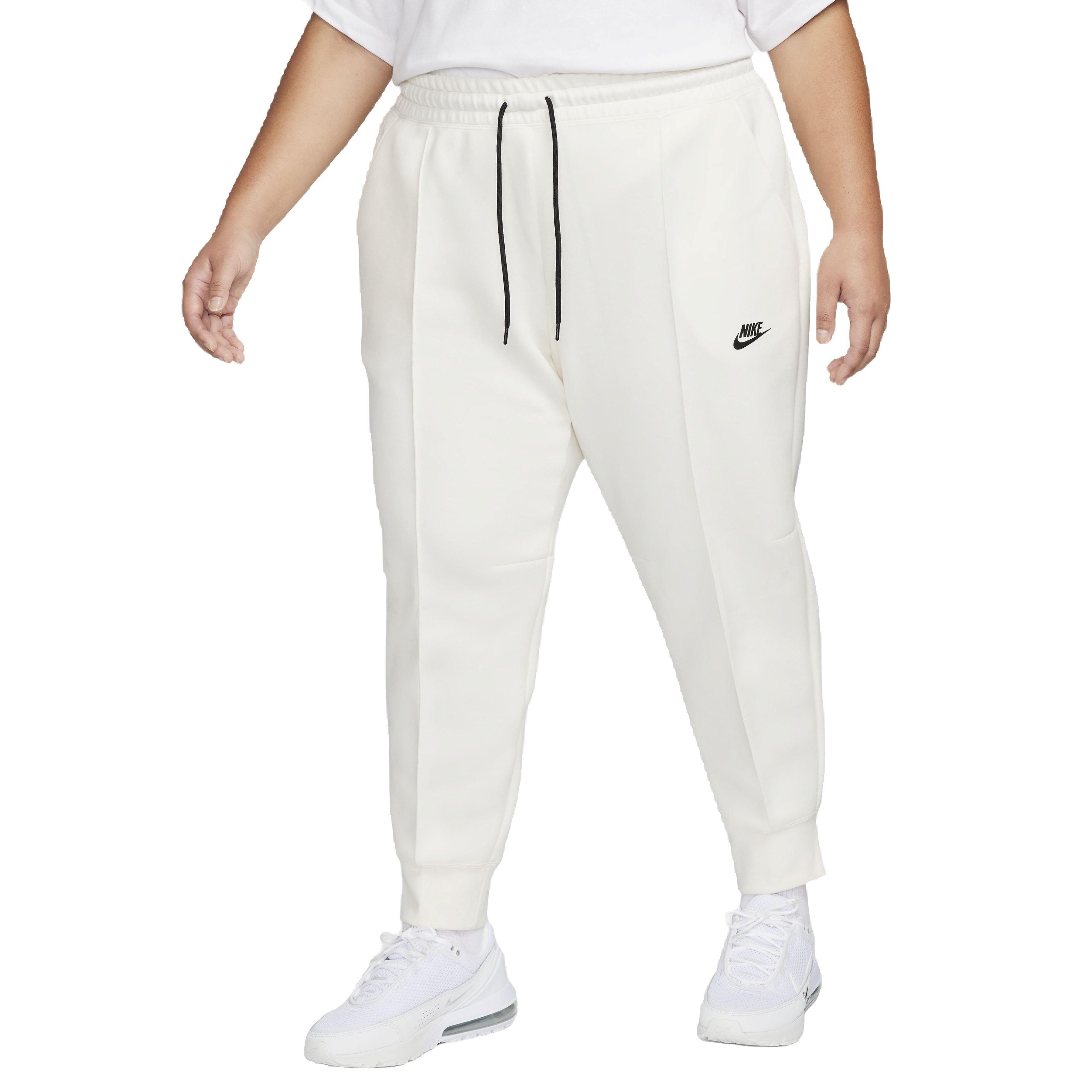 Nike Women's Sportswear Tech Fleece Mid-Rise Joggers - WHITE Thumbnail View 1