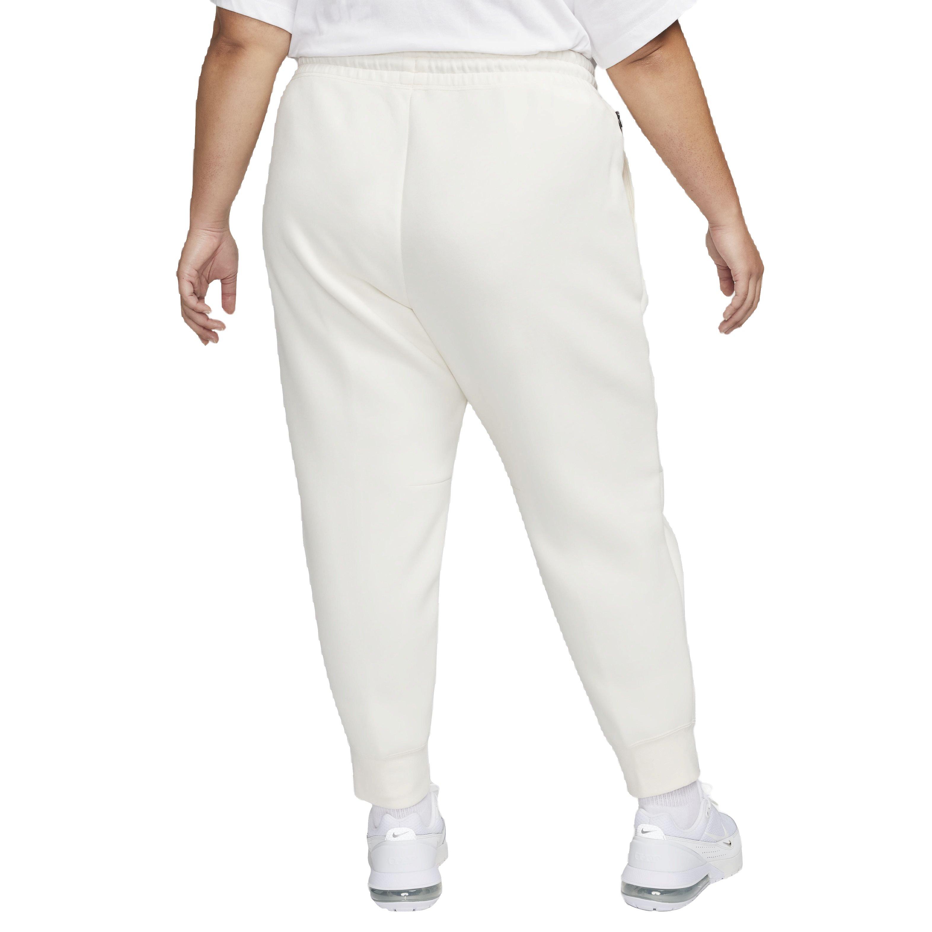 Nike Women's Sportswear Tech Fleece Mid-Rise Joggers - WHITE Thumbnail View 2