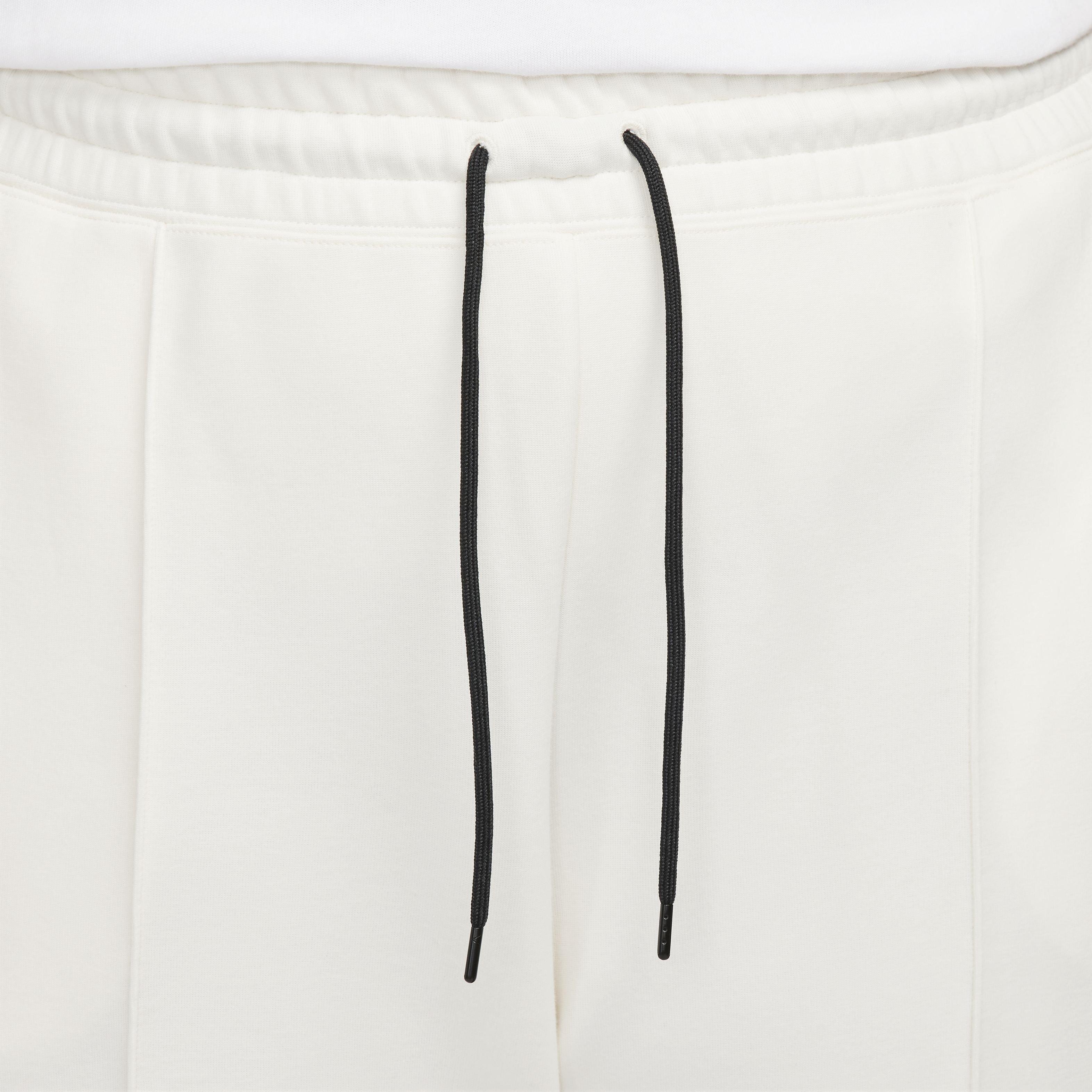 Nike Women's Sportswear Tech Fleece Mid-Rise Joggers - WHITE Thumbnail View 3