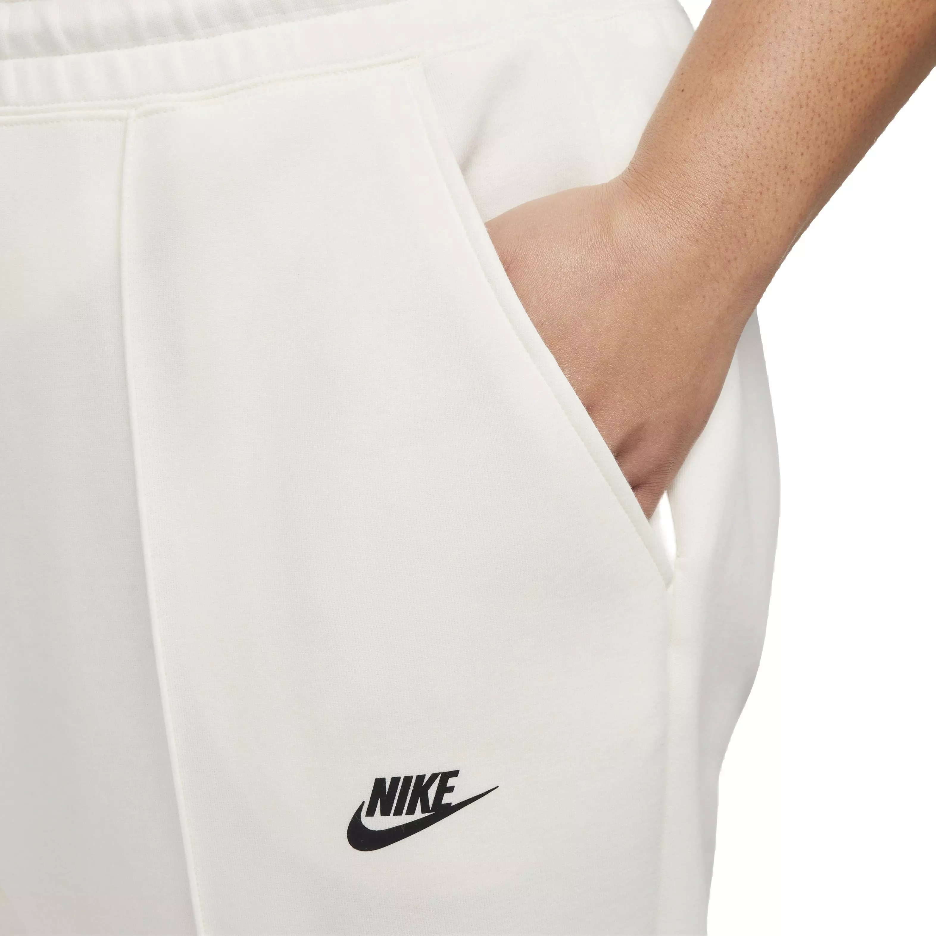 Nike Women's Sportswear Tech Fleece Mid-Rise Joggers - WHITE