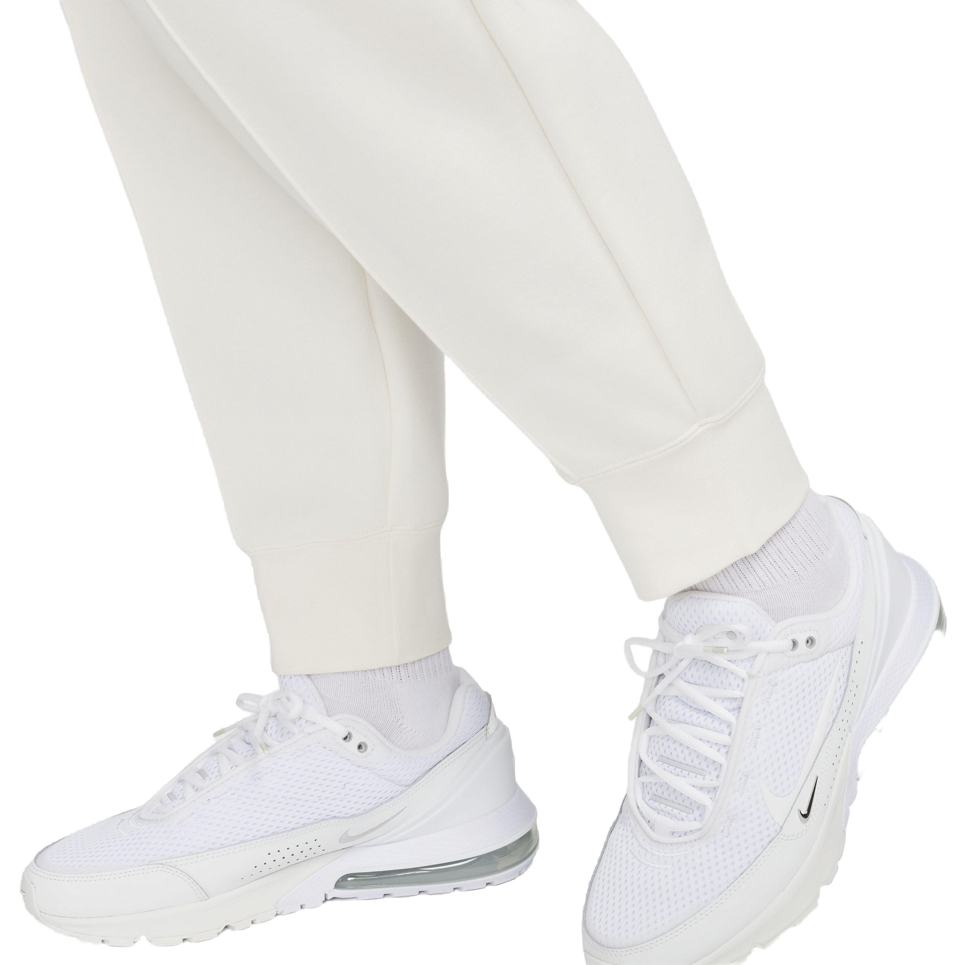 Nike Women's Sportswear Tech Fleece Mid-Rise Joggers - WHITE Thumbnail View 6
