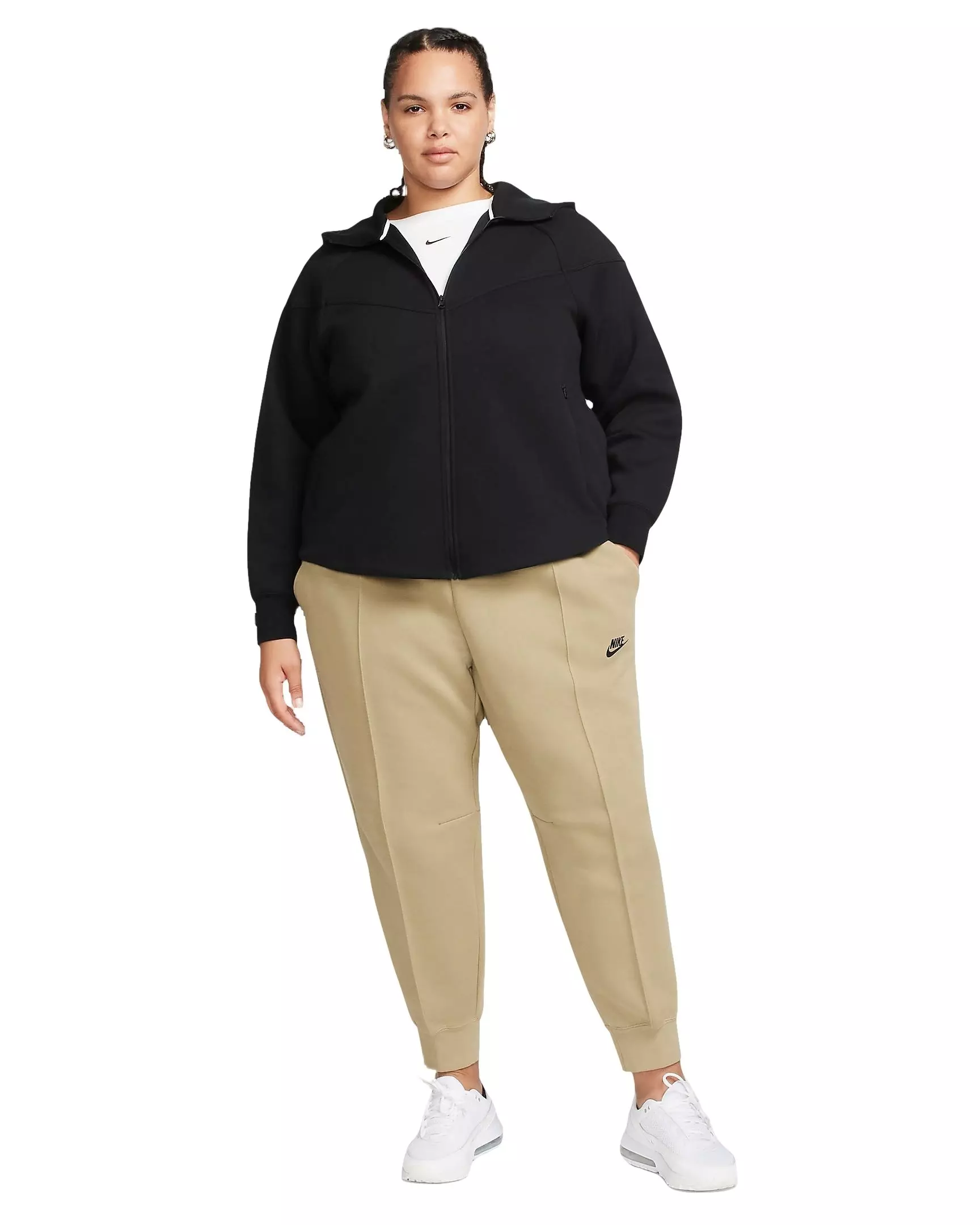 Nike Women's Sportswear Tech Fleece Mid-Rise Joggers - BROWN