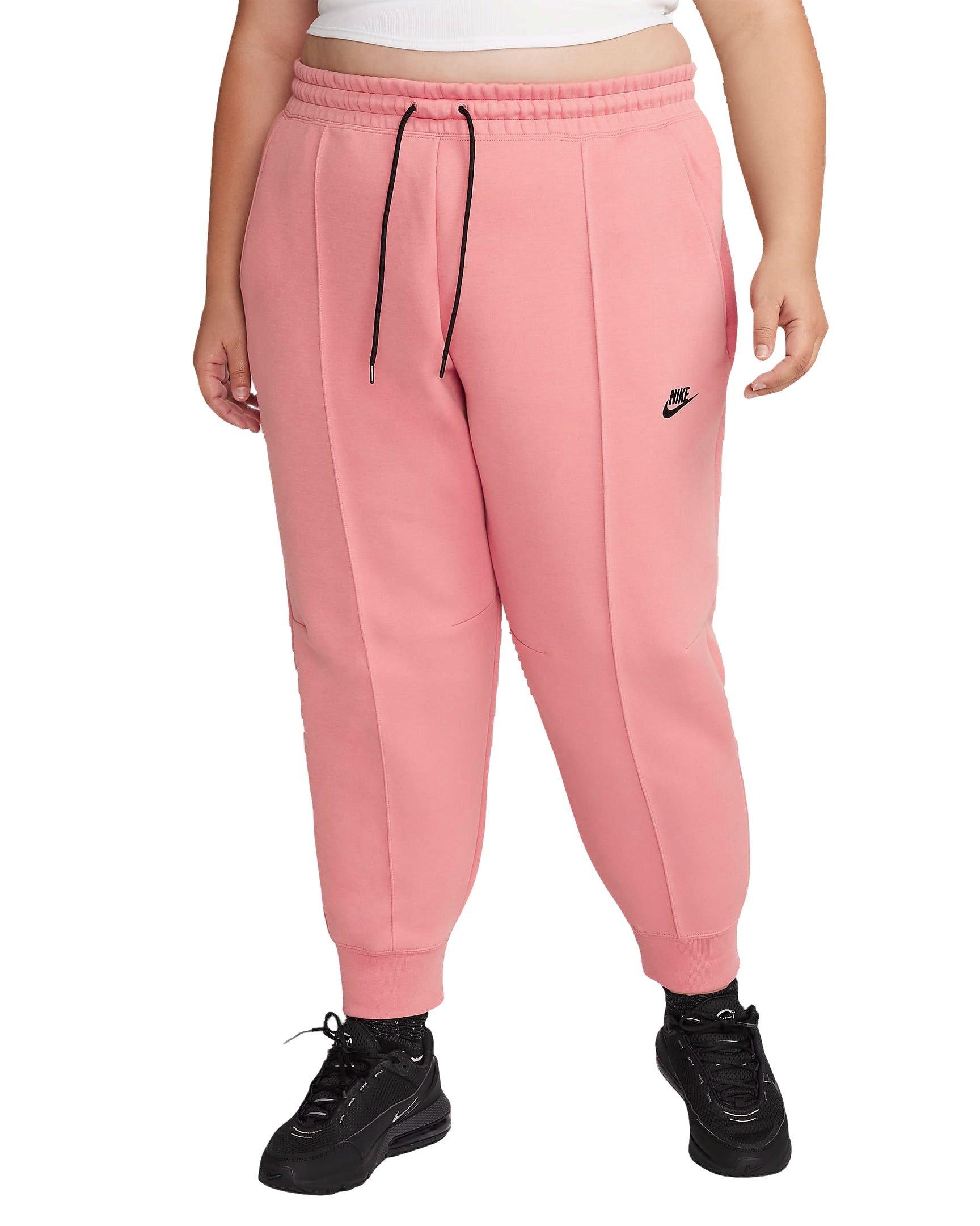 Nike Women's Sportswear Tech Fleece Mid-Rise Joggers - PINK Thumbnail View 1
