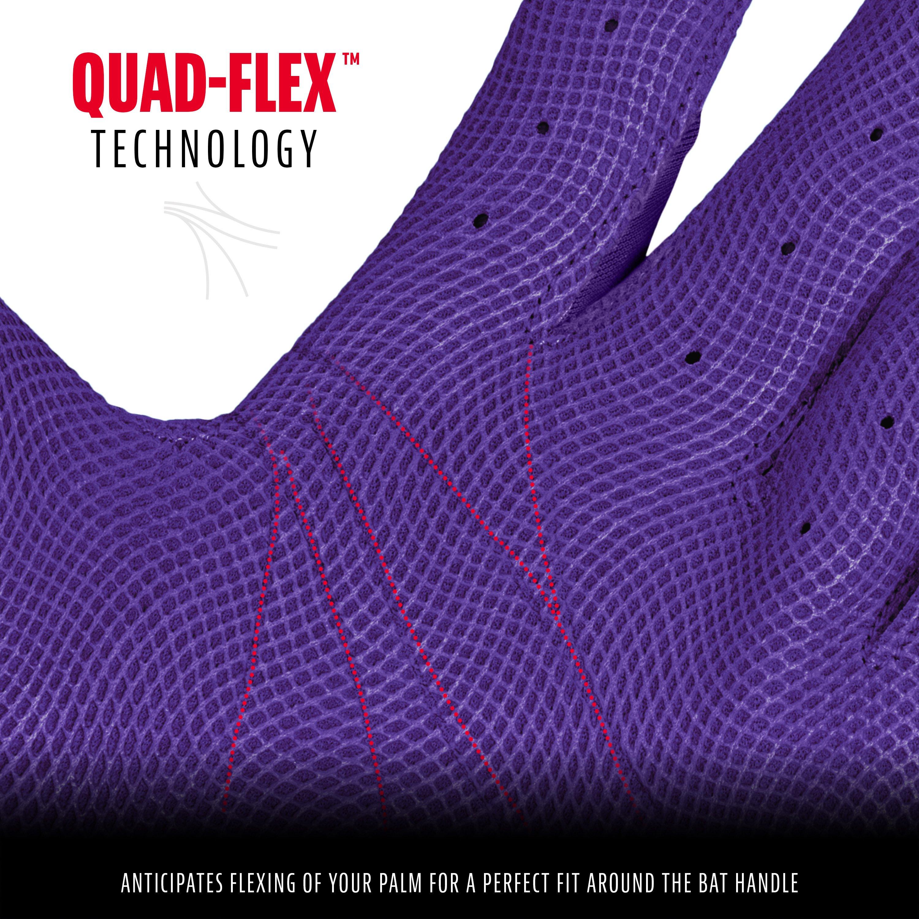 Franklin Sports CFX Pro Hi-Lite Batting Gloves - Purple - PURPLE Thumbnail View 5