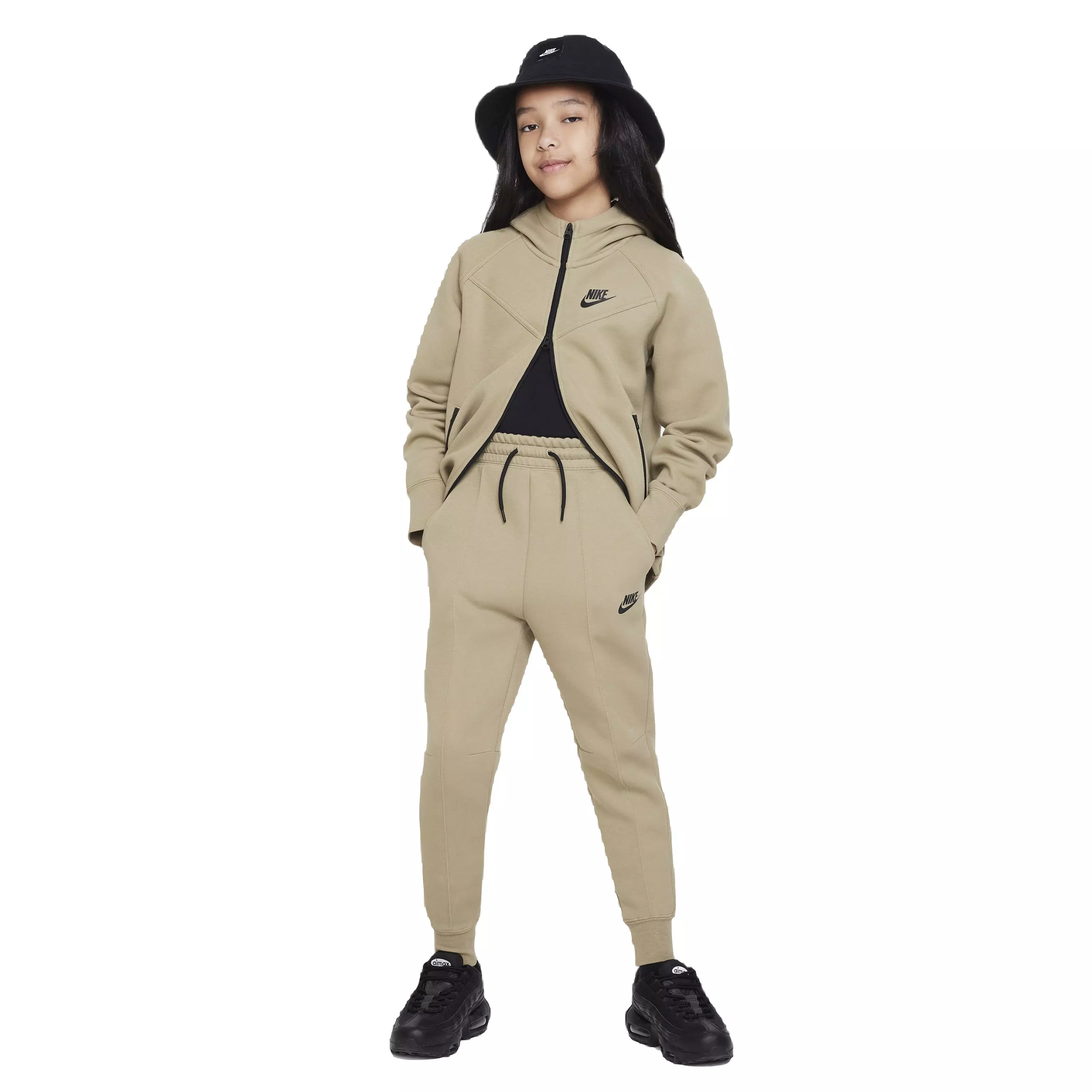 Nike Big Girls' Sportswear Tech Fleece Joggers - BROWN