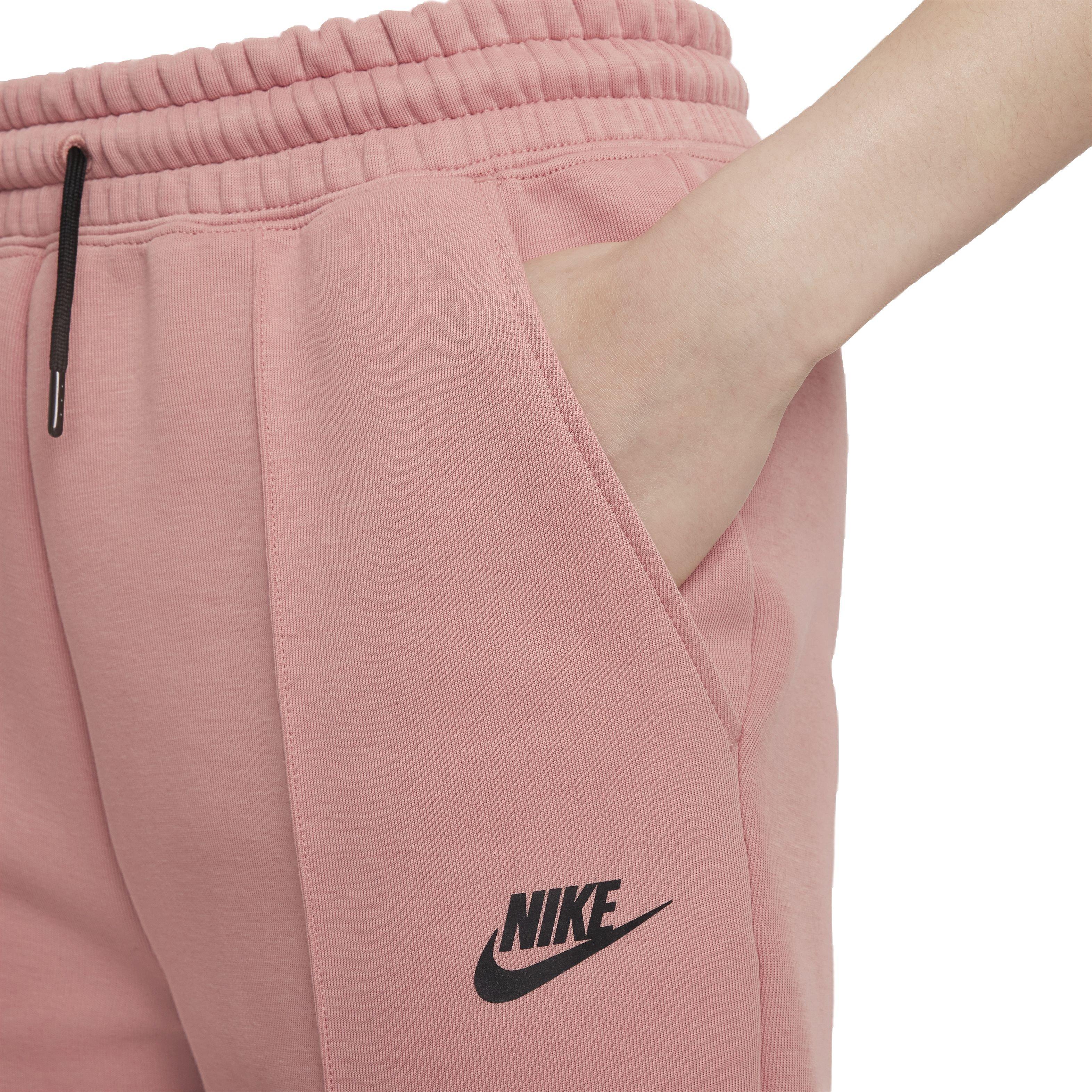 Nike Big Girls' Sportswear Tech Fleece Joggers - PINK Thumbnail View 3