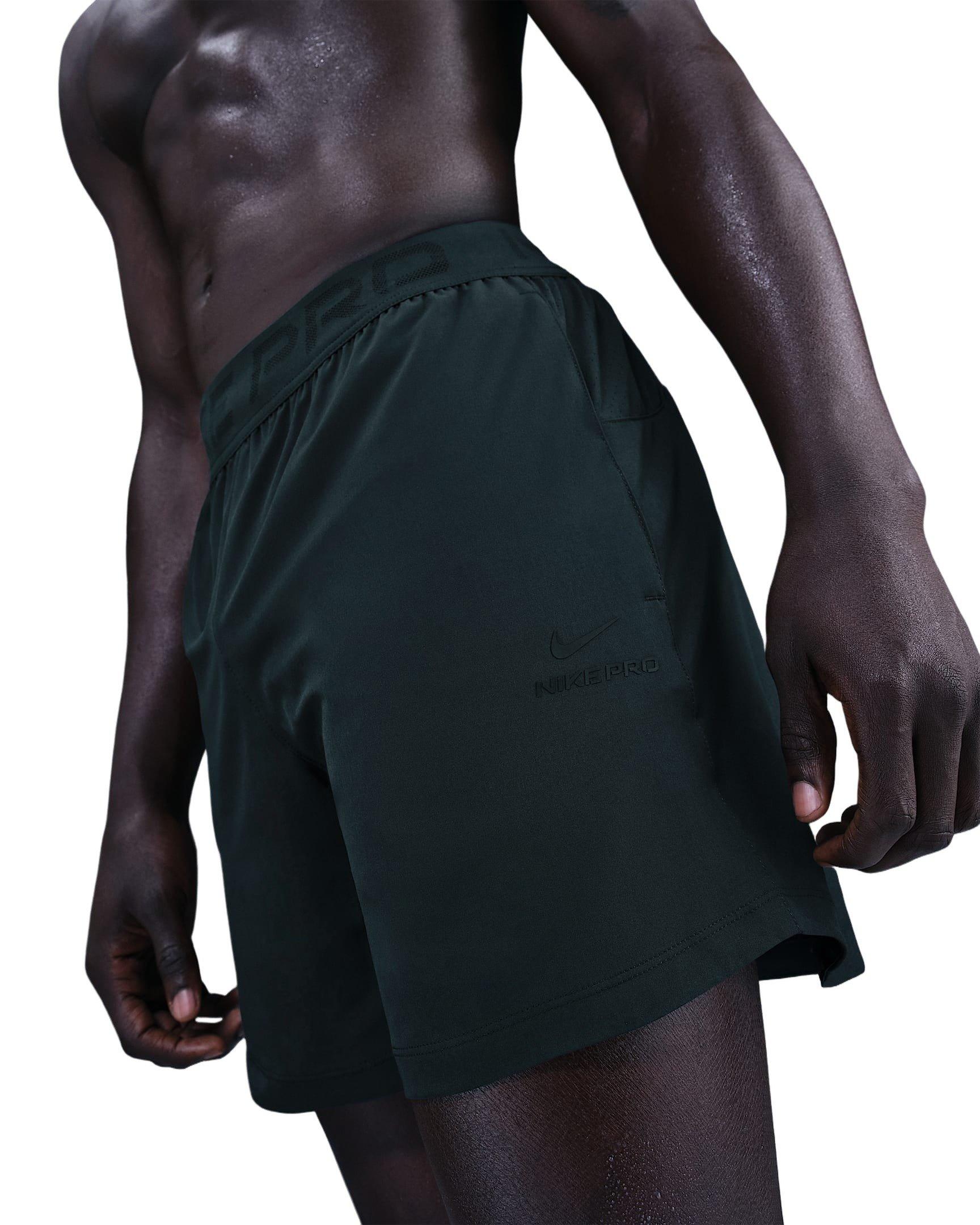 Nike Men's Pro Training Dri-FIT 6" Shorts - Seaweed Green - SEAWEED GREEN Thumbnail View 1