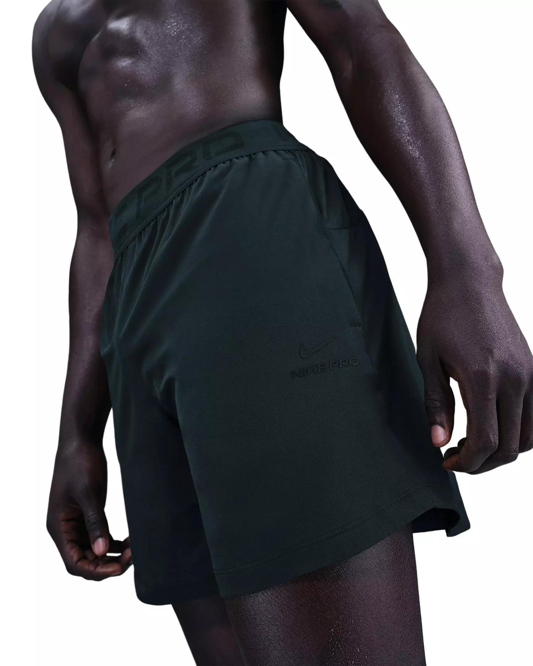 Nike Men's Pro Training Dri-FIT 6" Shorts - Seaweed Green - SEAWEED GREEN