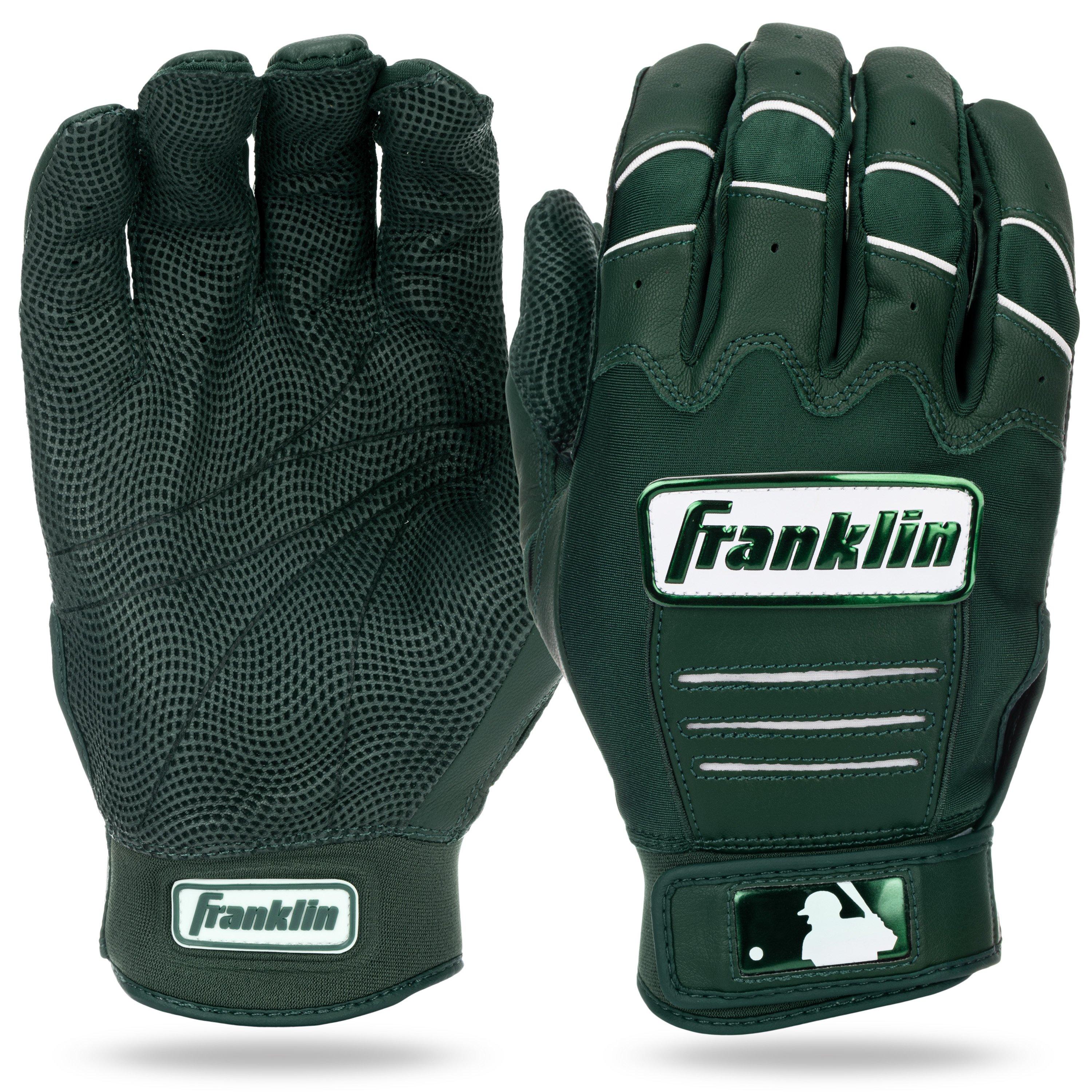 Franklin Sports CFX Pro Hi-Lite Batting Gloves - Forest Green - FOREST GREEN Thumbnail View 1