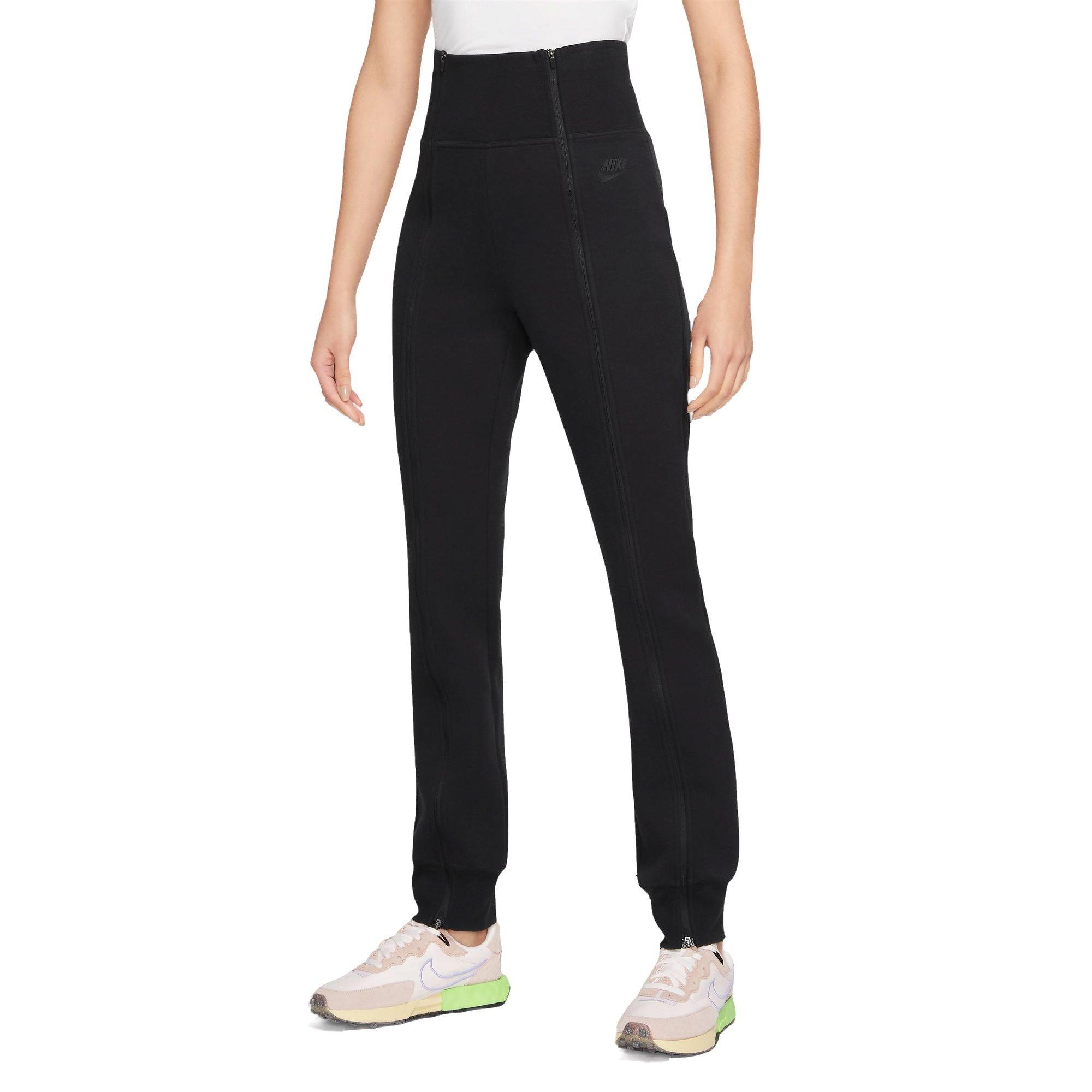 Nike Women's Sportswear Tech Fleece High-Rise Slim Zip Pants - BLACK Thumbnail View 1