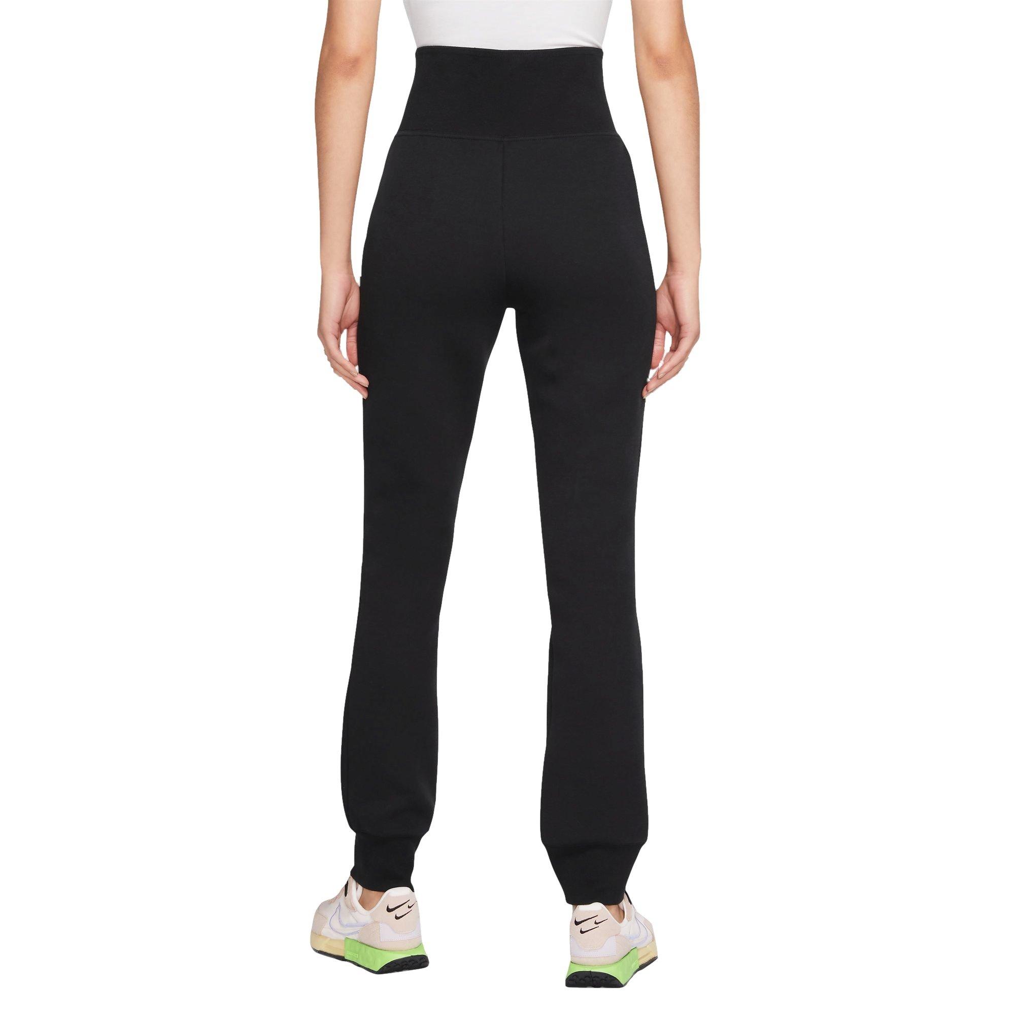 Nike Women's Sportswear Tech Fleece High-Rise Slim Zip Pants - BLACK Thumbnail View 2