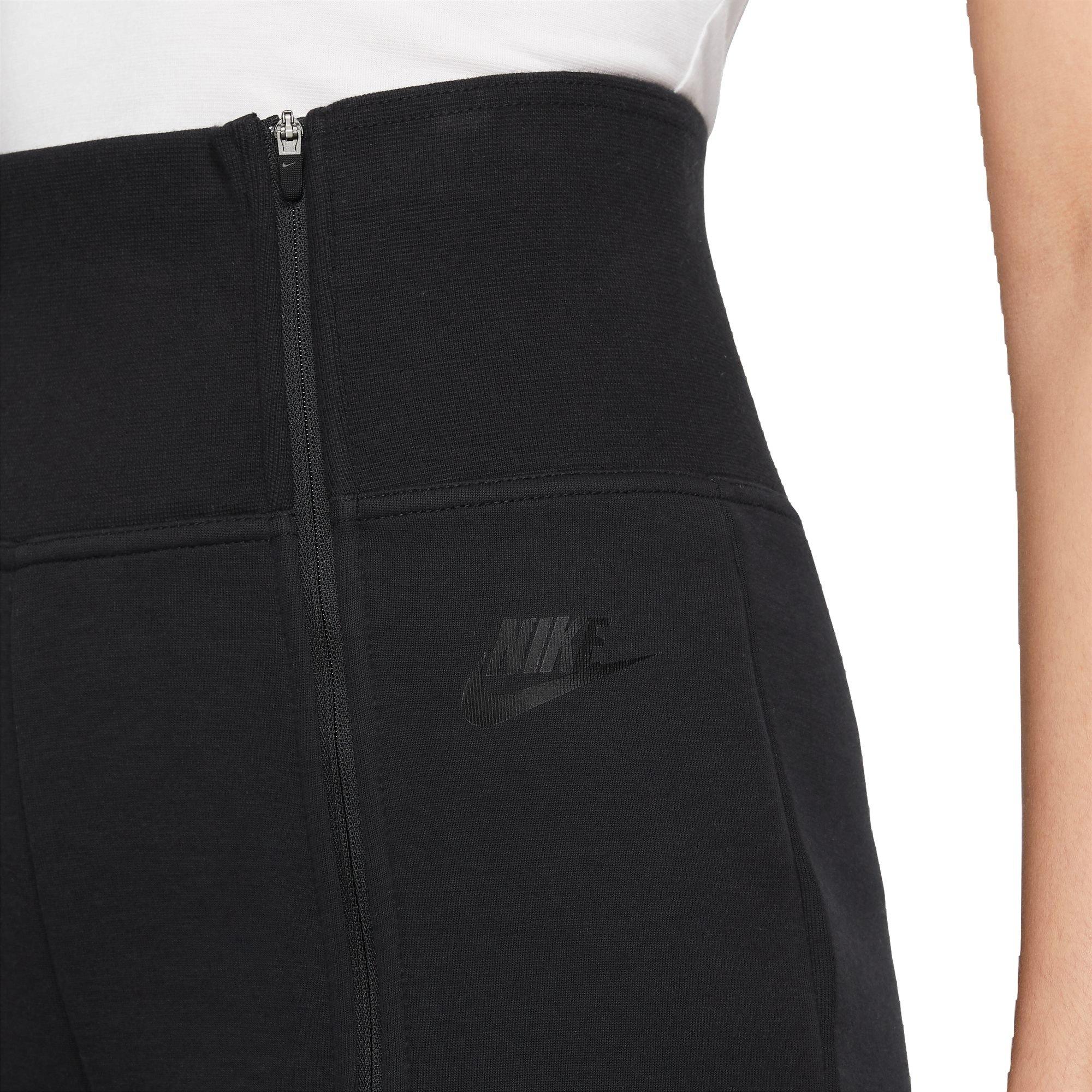 Nike Women's Sportswear Tech Fleece High-Rise Slim Zip Pants - BLACK Thumbnail View 3