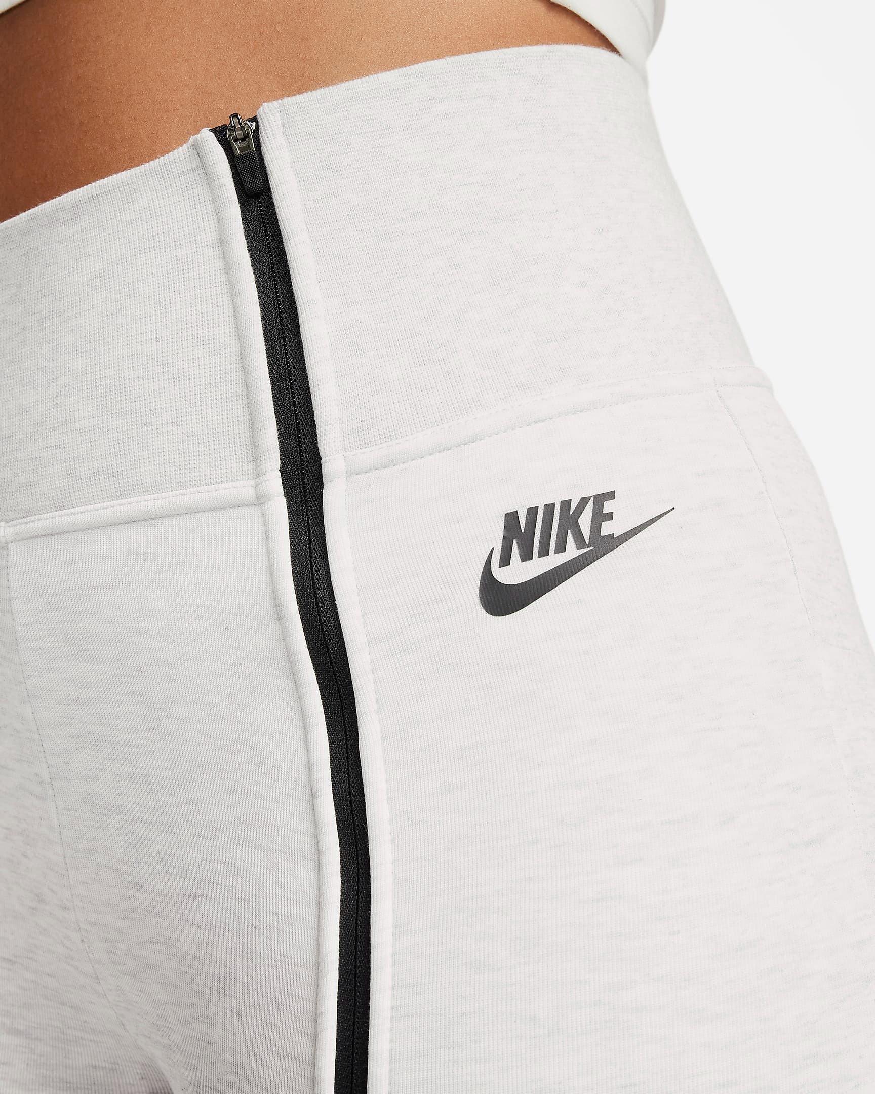 Nike Women's Sportswear Tech Fleece High-Rise Slim Zip Pants - GREY Thumbnail View 3