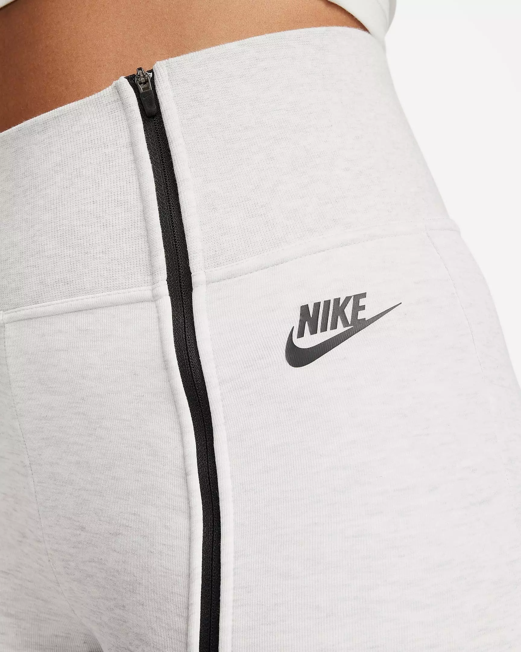 Nike Women's Sportswear Tech Fleece High-Rise Slim Zip Pants - GREY