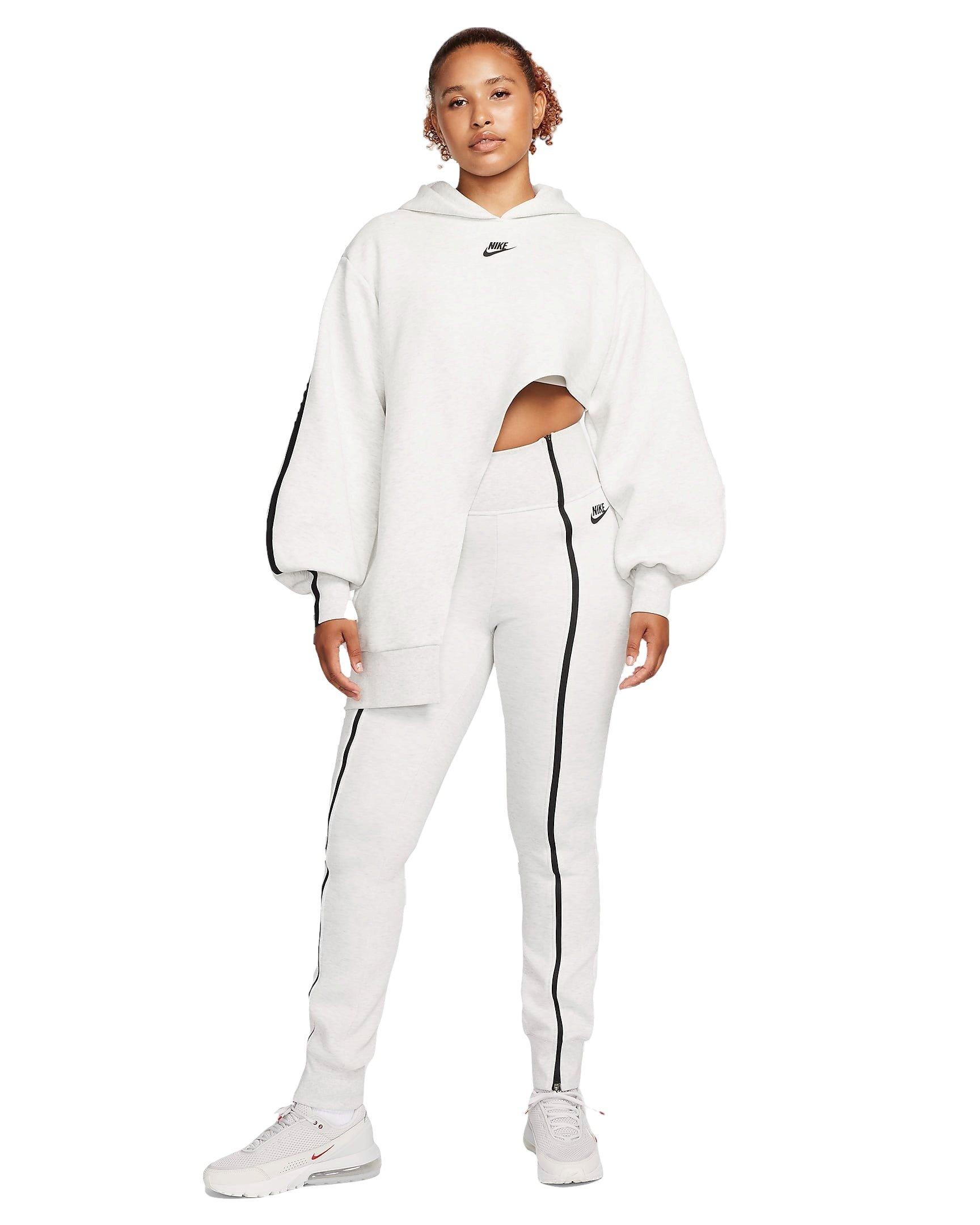 Nike Women's Sportswear Tech Fleece High-Rise Slim Zip Pants - GREY Thumbnail View 6