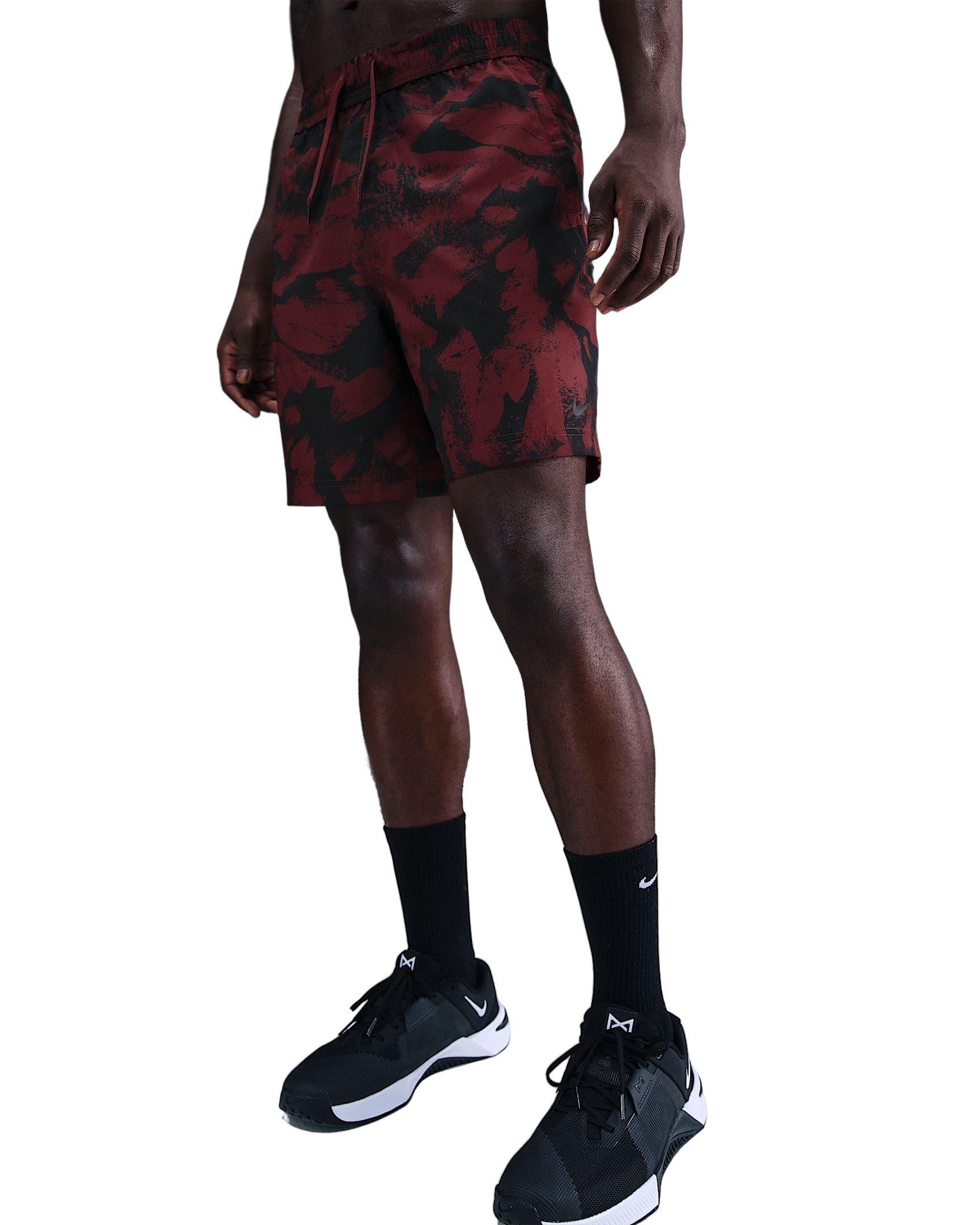 Nike Men's Form Dri-FIT 7" Unlined Versatile Shorts - DK RED Thumbnail View 1