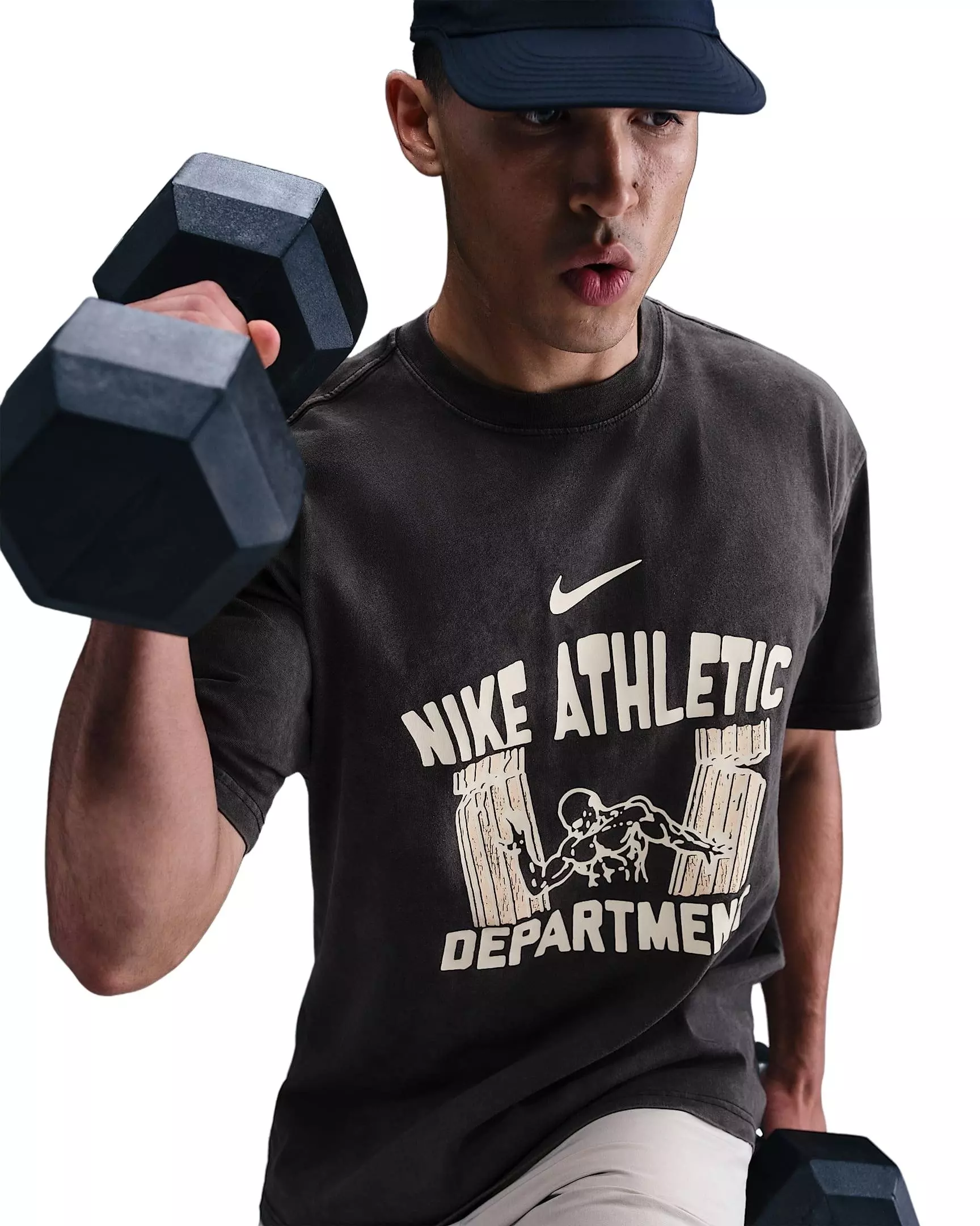 Nike Men's Max90 Gym Heritage HO2 T-Shirt - Black - BLACK