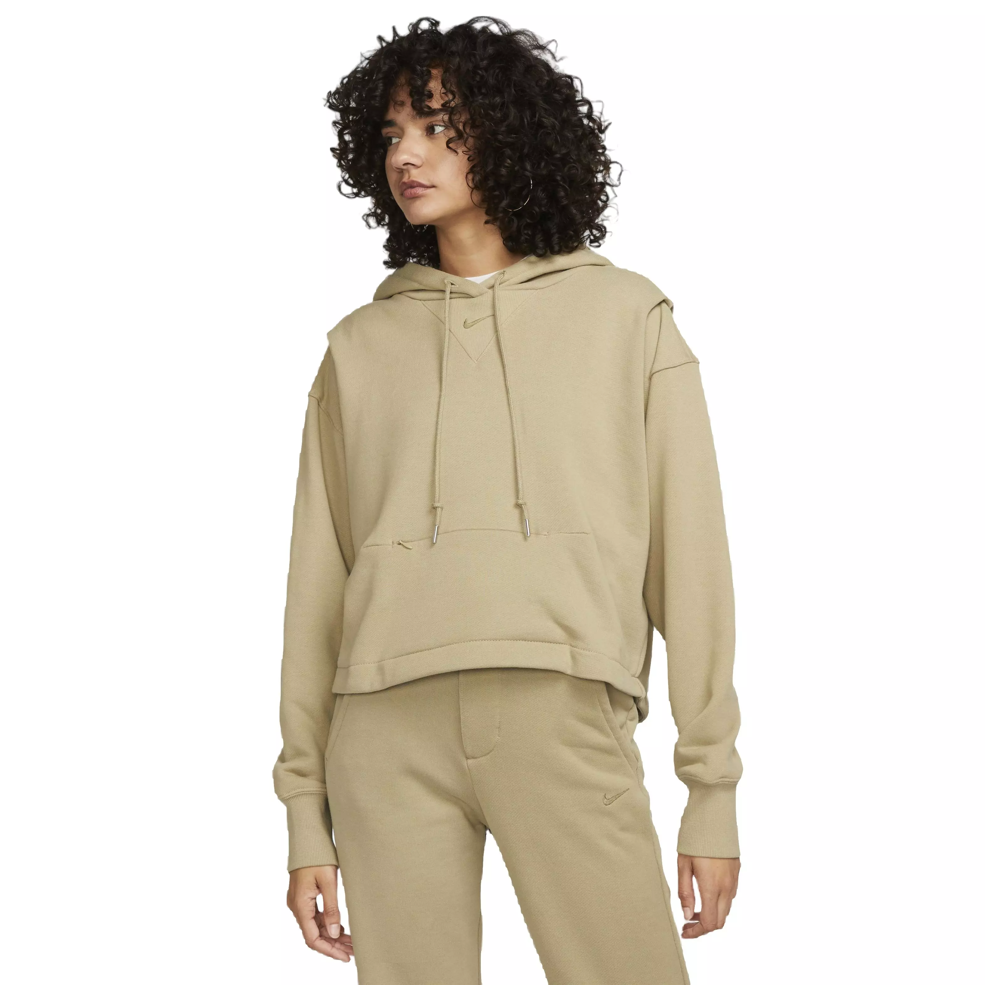 Nike Women's Sportswear Modern Fleece French Terry Oversized Hoodie - BROWN
