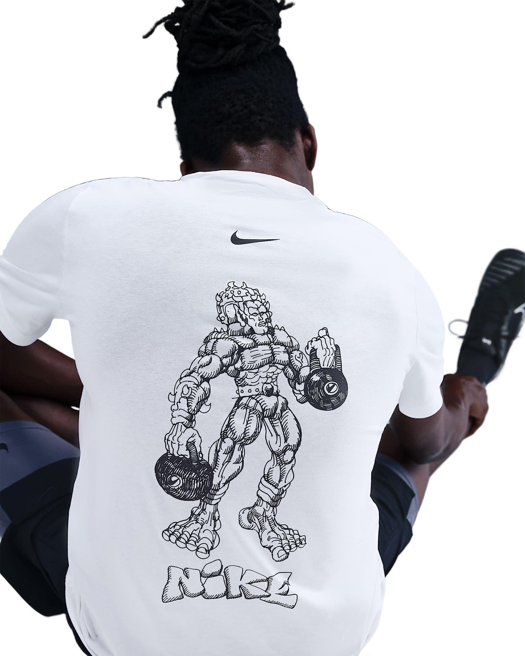Nike Men's IYKYK Fitness HO25 T-Shirt - White - WHITE Thumbnail View 2
