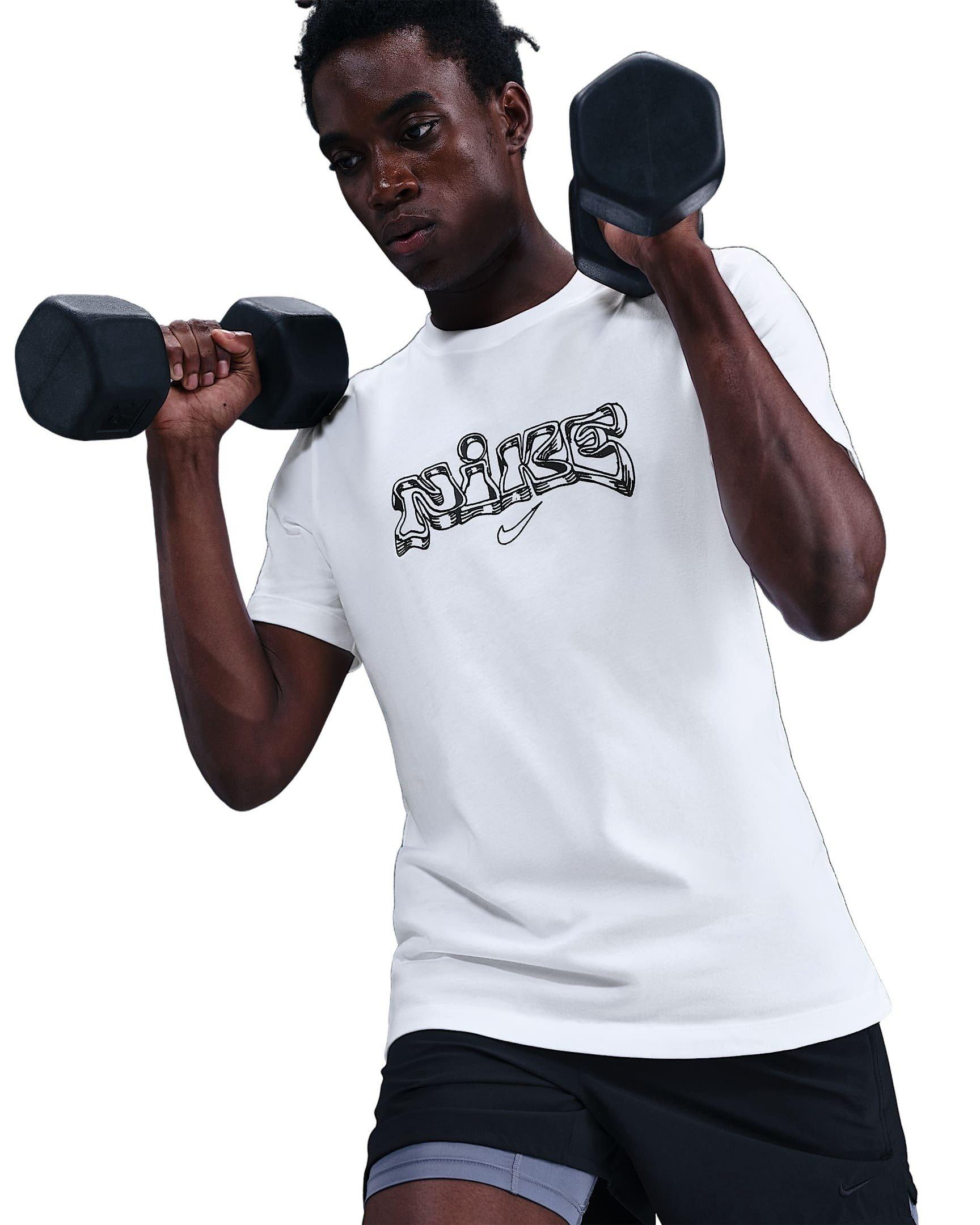 Nike Men's IYKYK Fitness HO25 T-Shirt -White - WHITE Thumbnail View 3