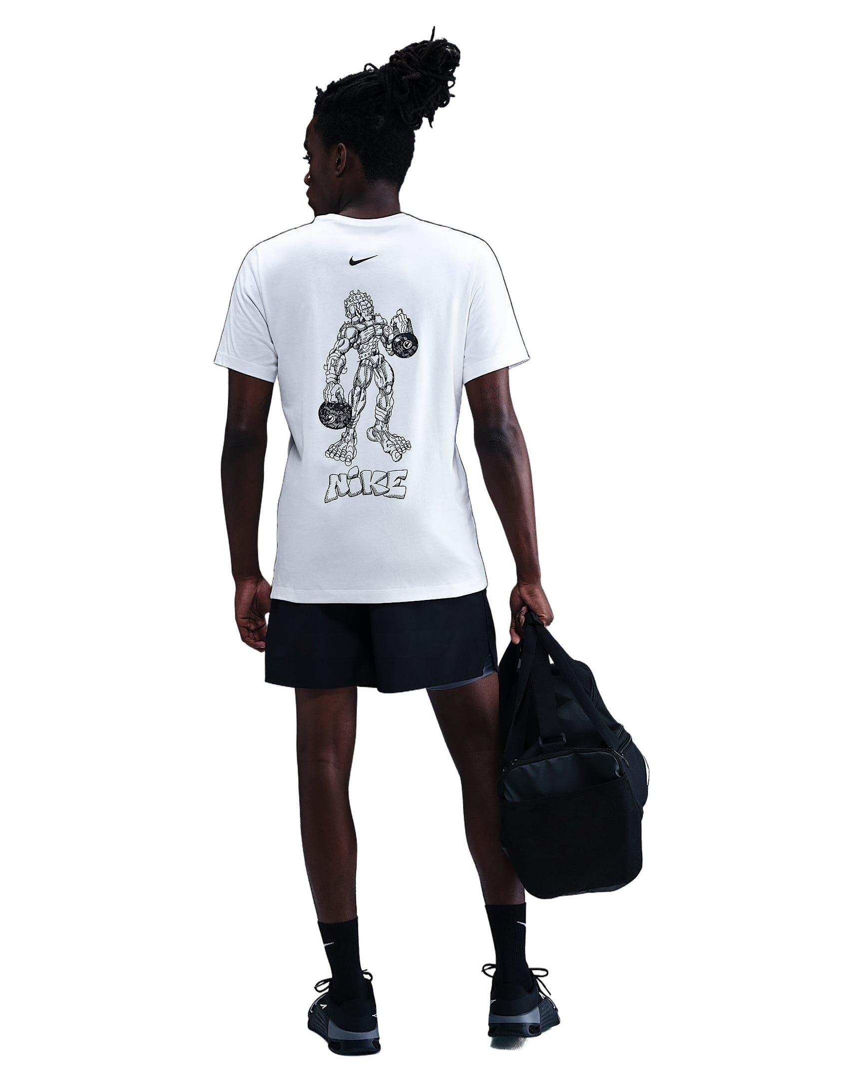 Nike Men's IYKYK Fitness HO25 T-Shirt -White - WHITE Thumbnail View 5