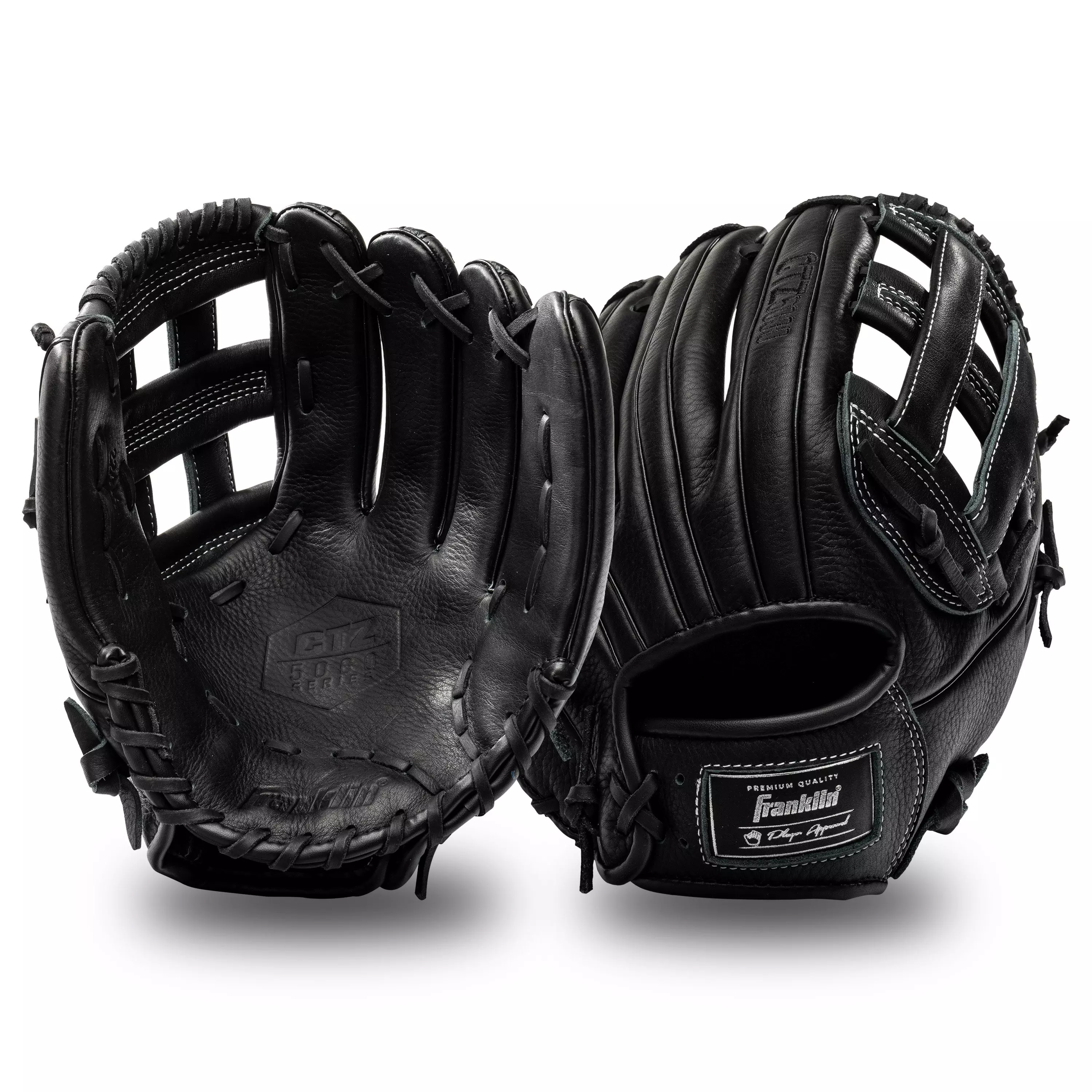 Franklin Sports CTZ5000 12.5" Baseball Fielding Glove RHT - Black - BLACK