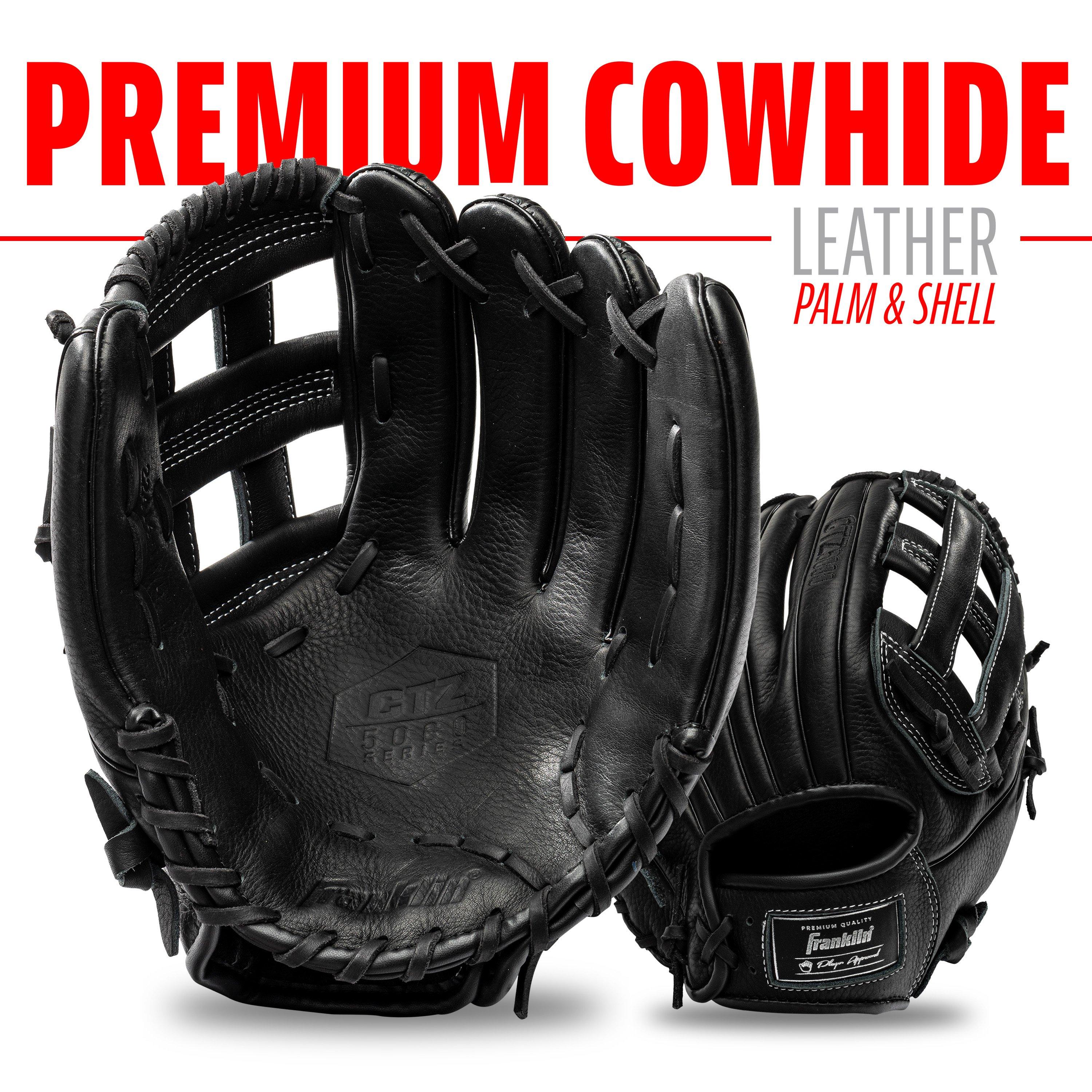 Franklin Sports CTZ5000 12.5" Baseball Fielding Glove RHT - Black - BLACK Thumbnail View 4
