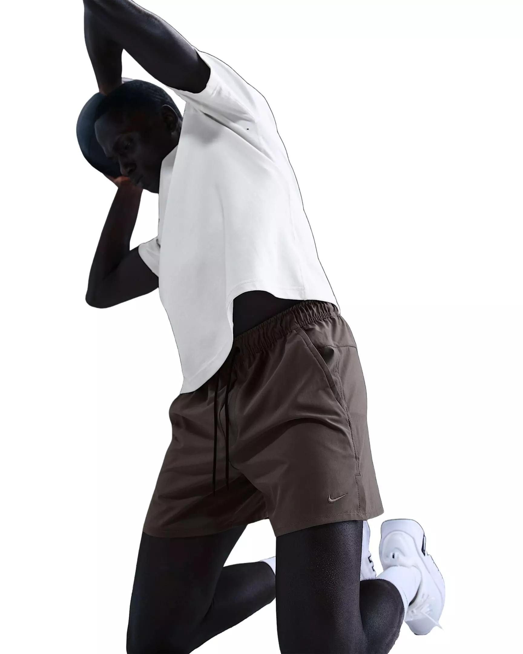 Nike Men's Unlimited Dri-FIT 5" Unlined Versatile Shorts - Dark Clay - STONE GREY