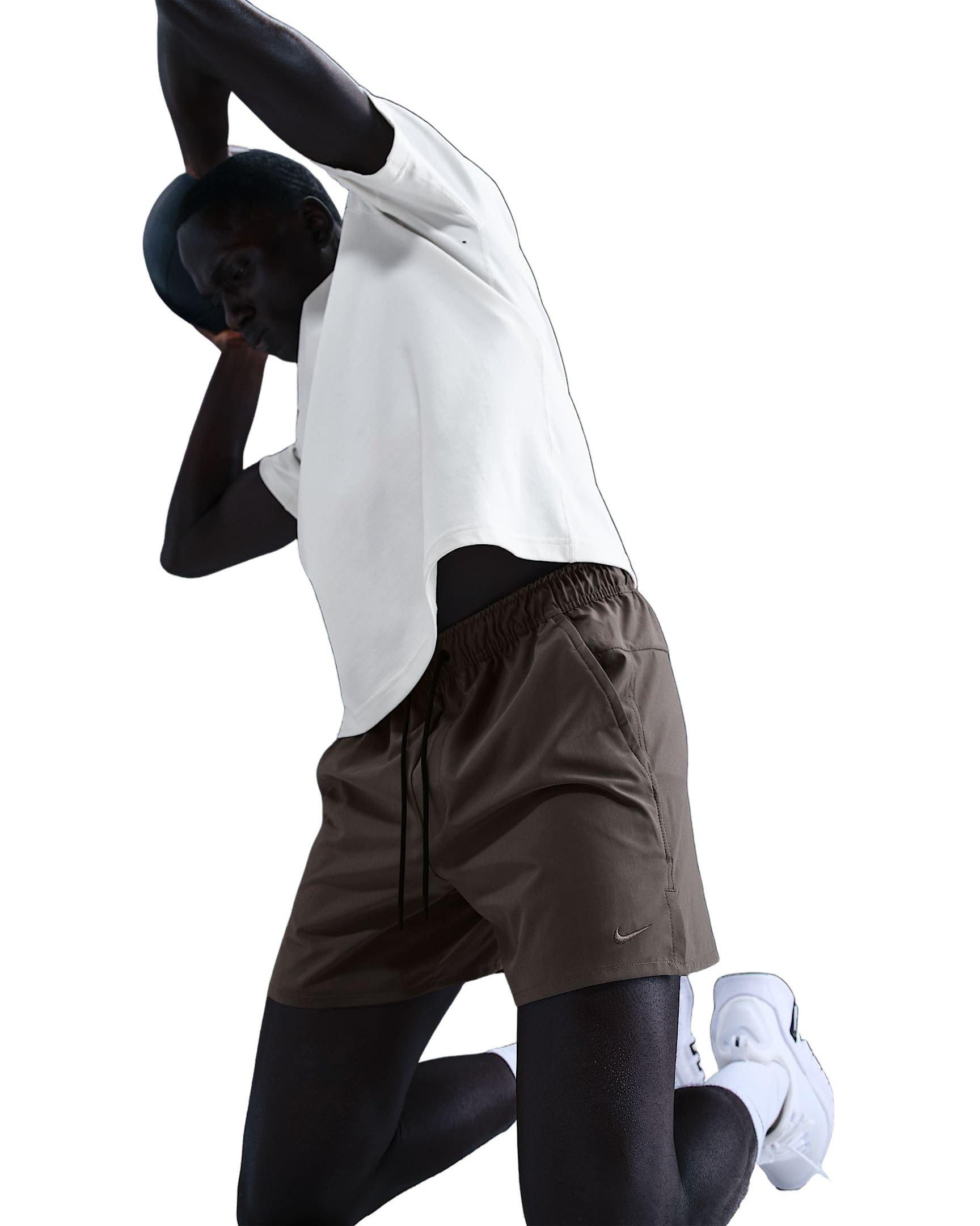 Nike Men's Unlimited Dri-FIT 5" Unlined Versatile Shorts - STONE GREY Thumbnail View 3