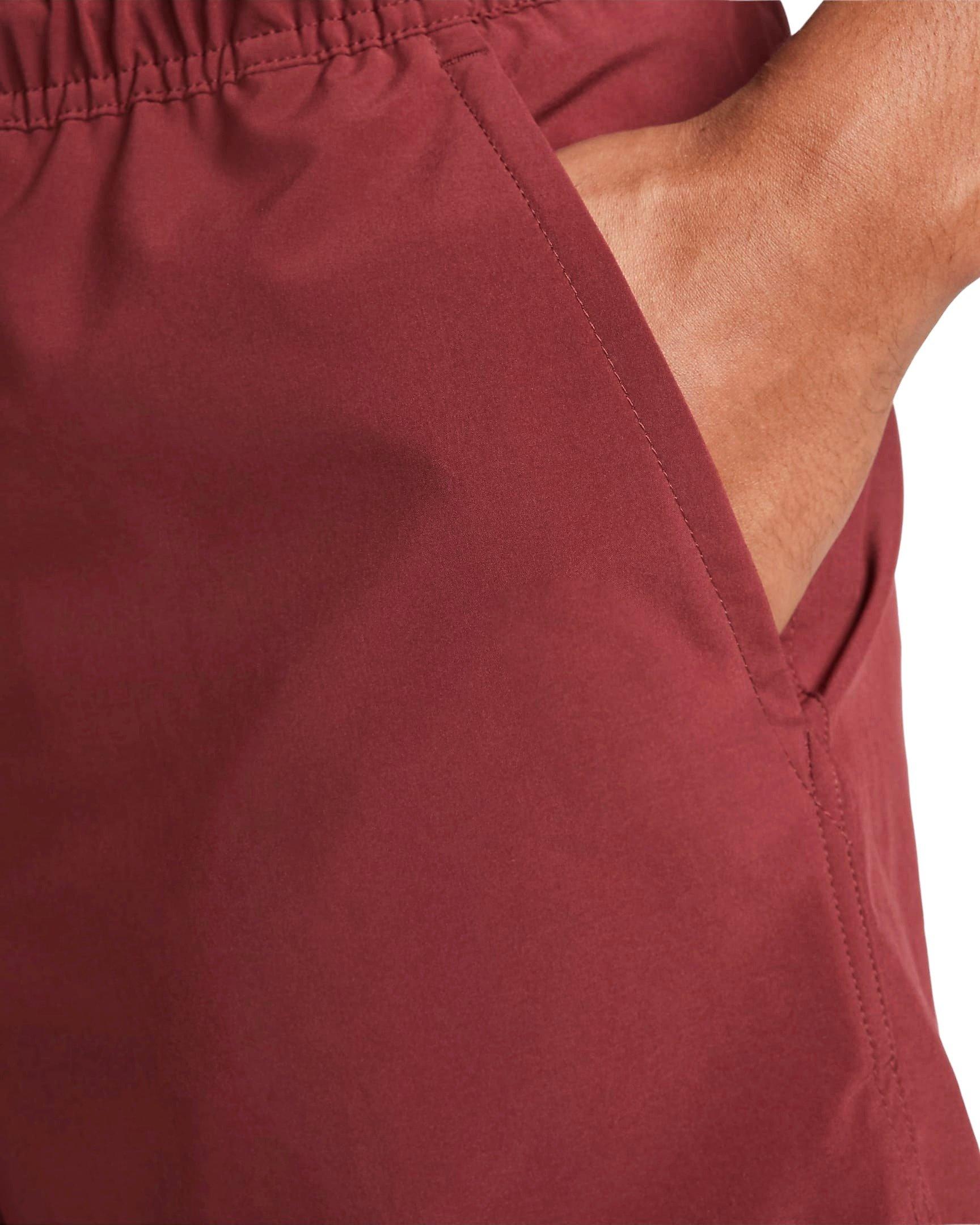 Nike Men's Unlimited Dri-FIT 5" Unlined Versatile Shorts - Dark Clay - DK RED Thumbnail View 3