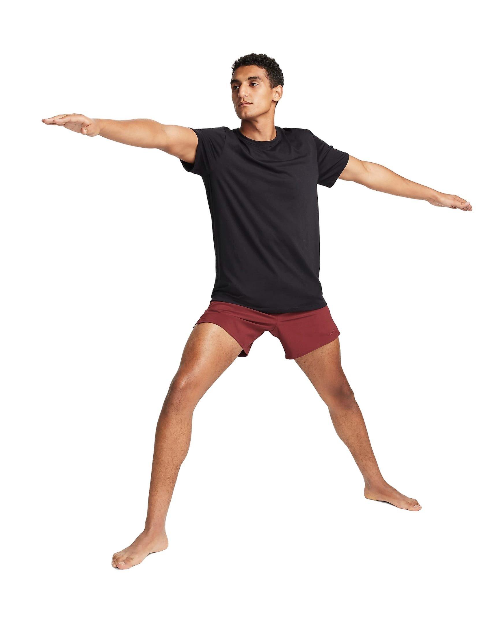 Nike Men's Unlimited Dri-FIT 5" Unlined Versatile Shorts - Dark Clay - DK RED Thumbnail View 6