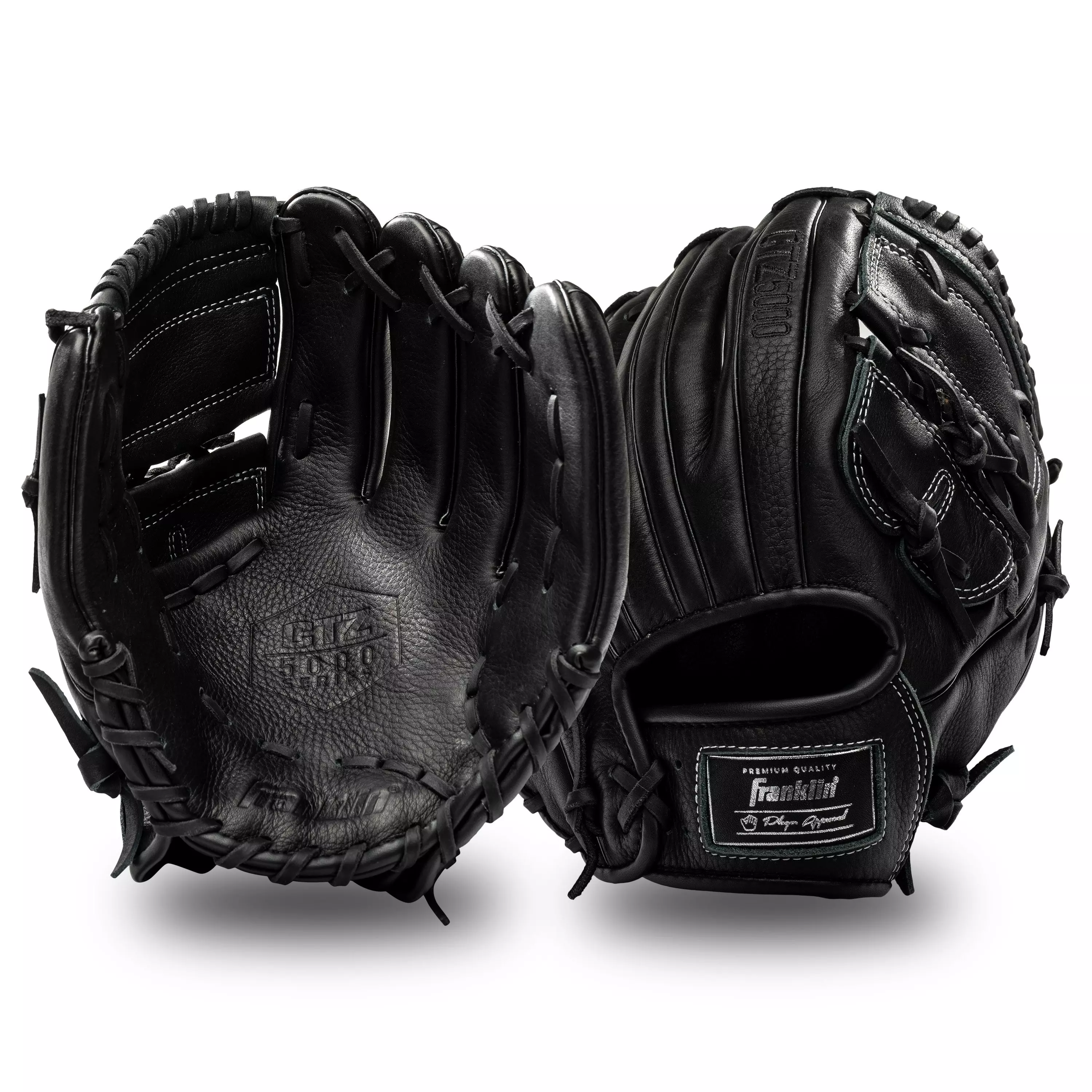 Franklin Sports CTZ5000 12" Baseball Fielders Glove RHT - Black - BLACK