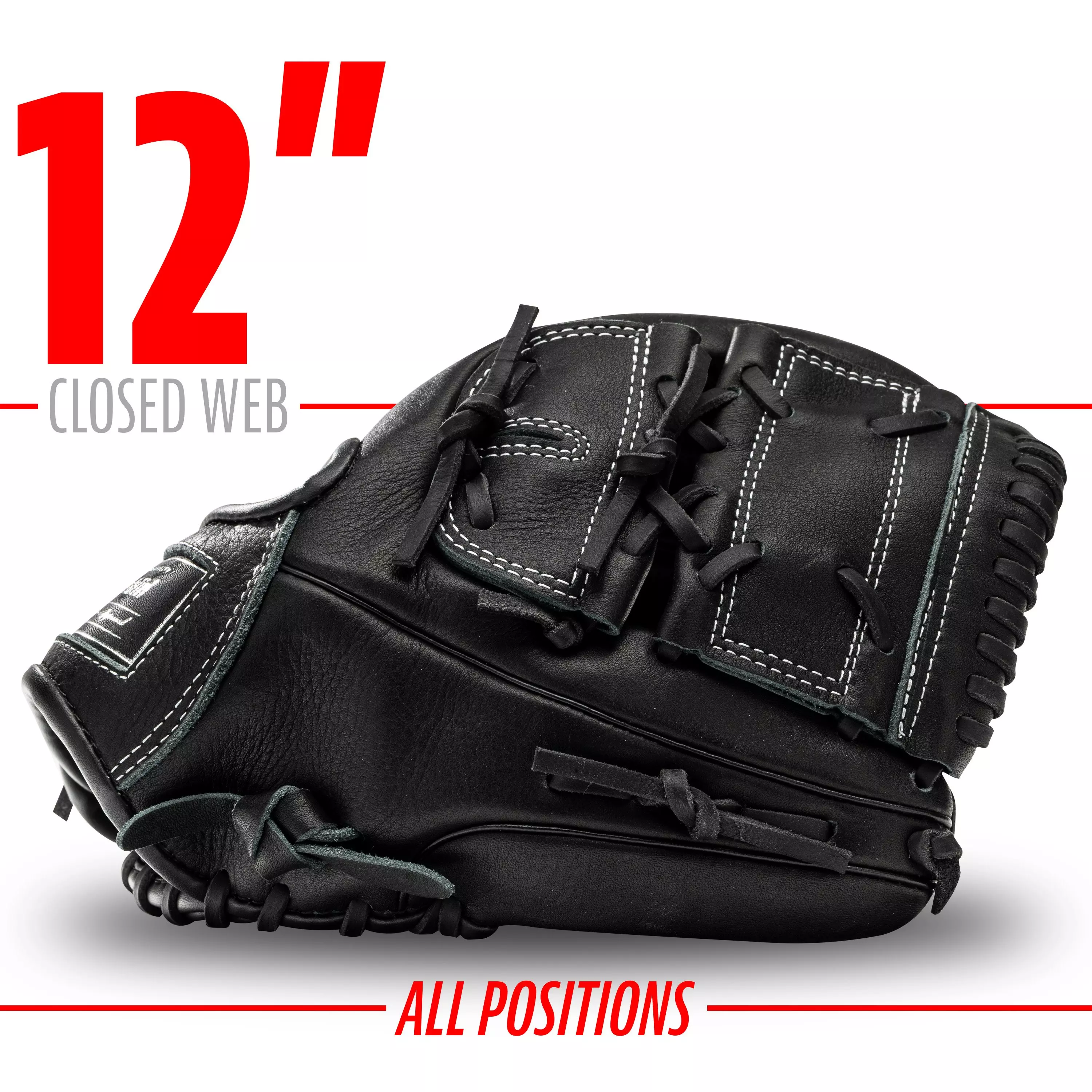 Franklin Sports CTZ5000 12" Baseball Fielders Glove RHT - Black - BLACK