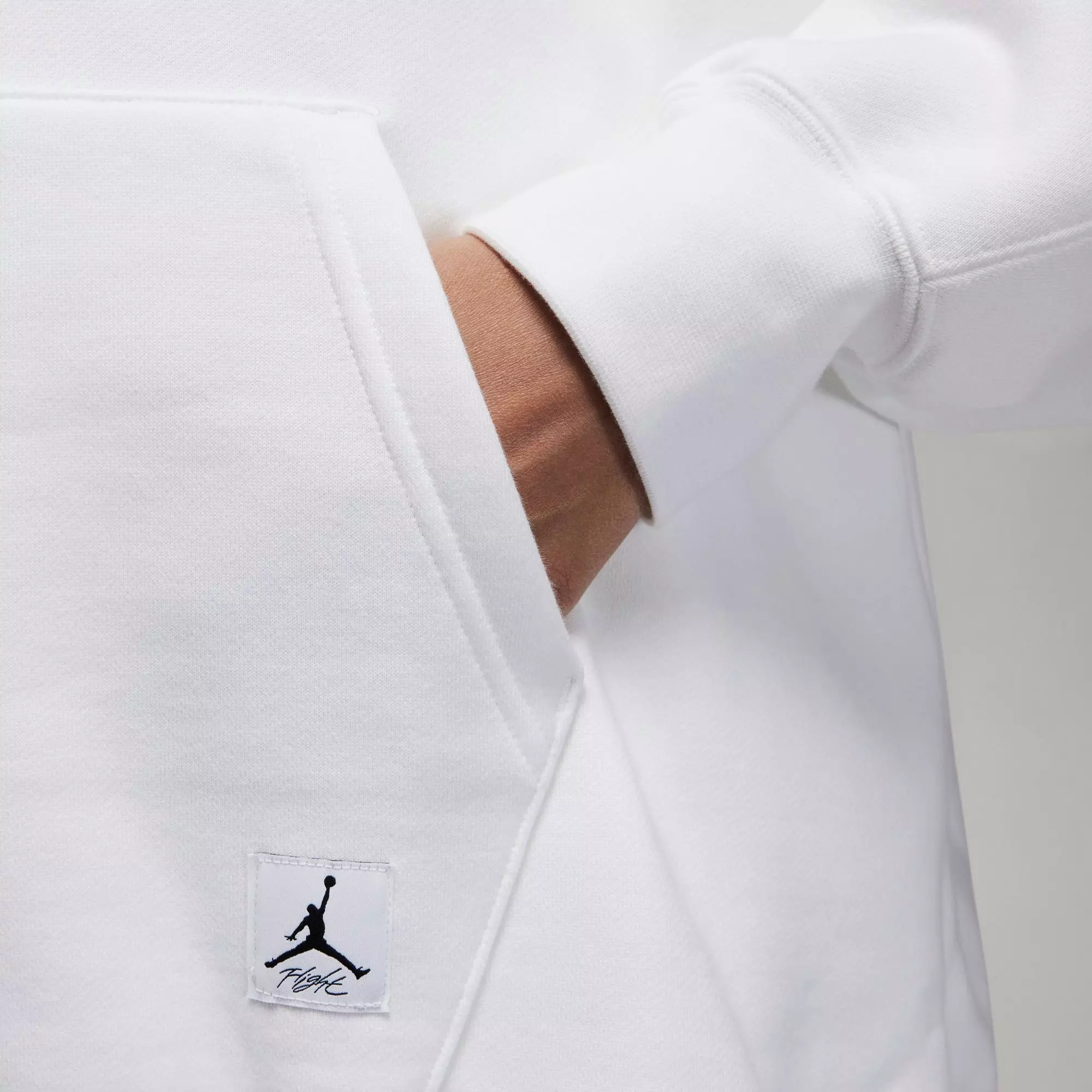 Jordan Women's Flight Fleece Pullover Hoodie - WHITE/ORANGE