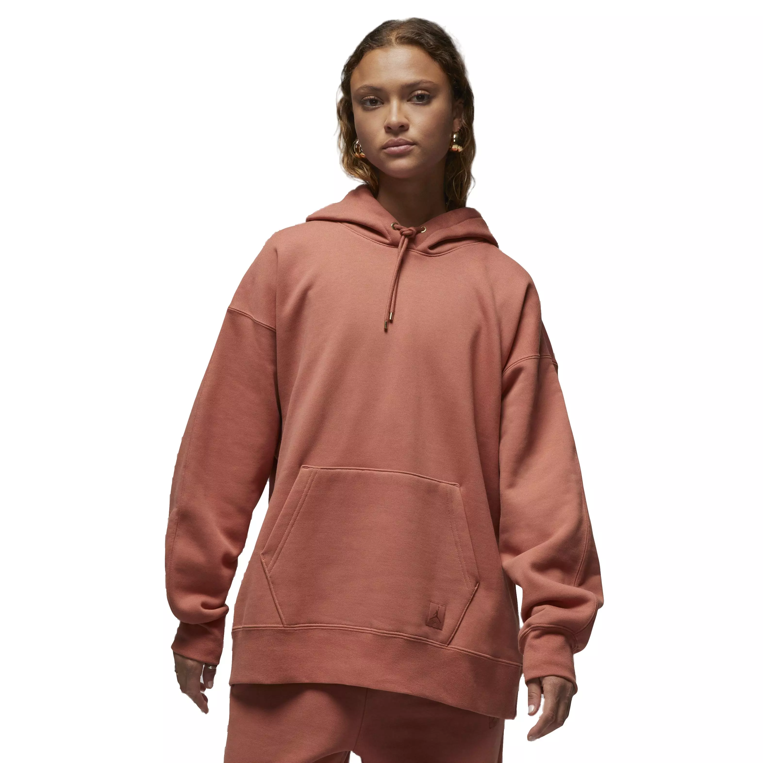Jordan Women's Flight Fleece Pullover Hoodie - ORANGE